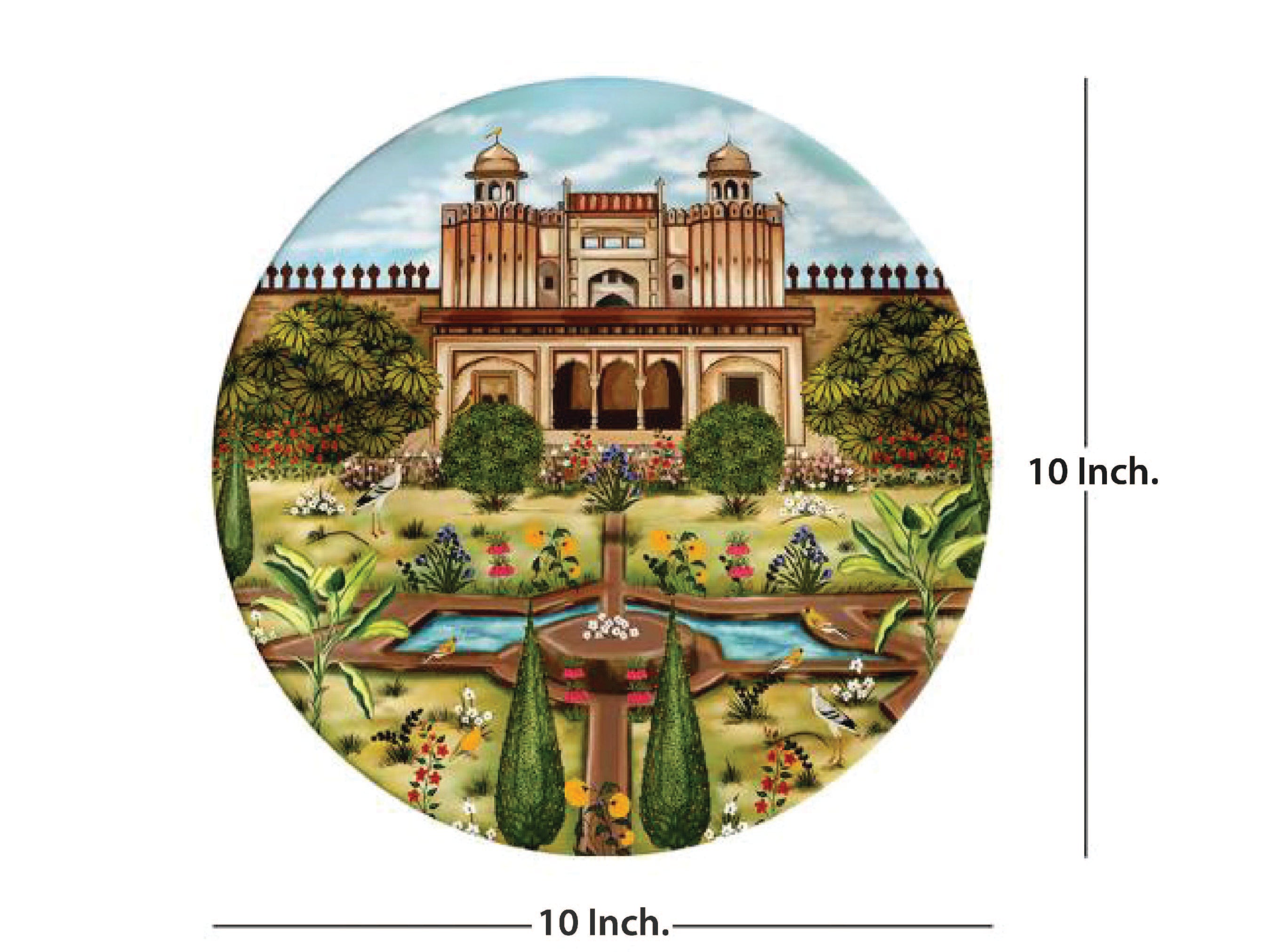 Decorative Wall Plate - Mughal Era Garden