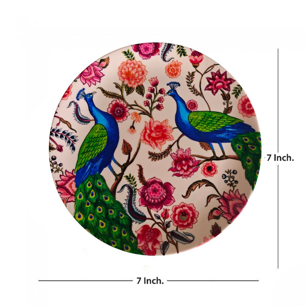 Decorative Wall Plate - Garden Jewel Peacock