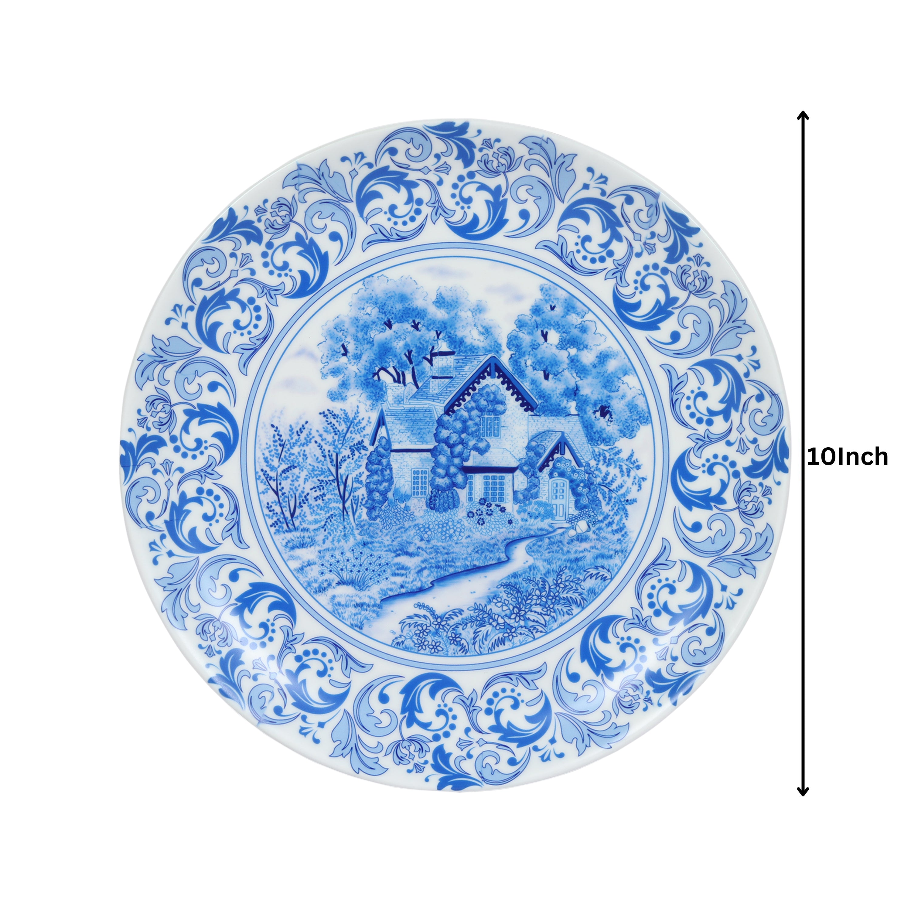 Decorative Wall Plate - Cottage Blue Pottery