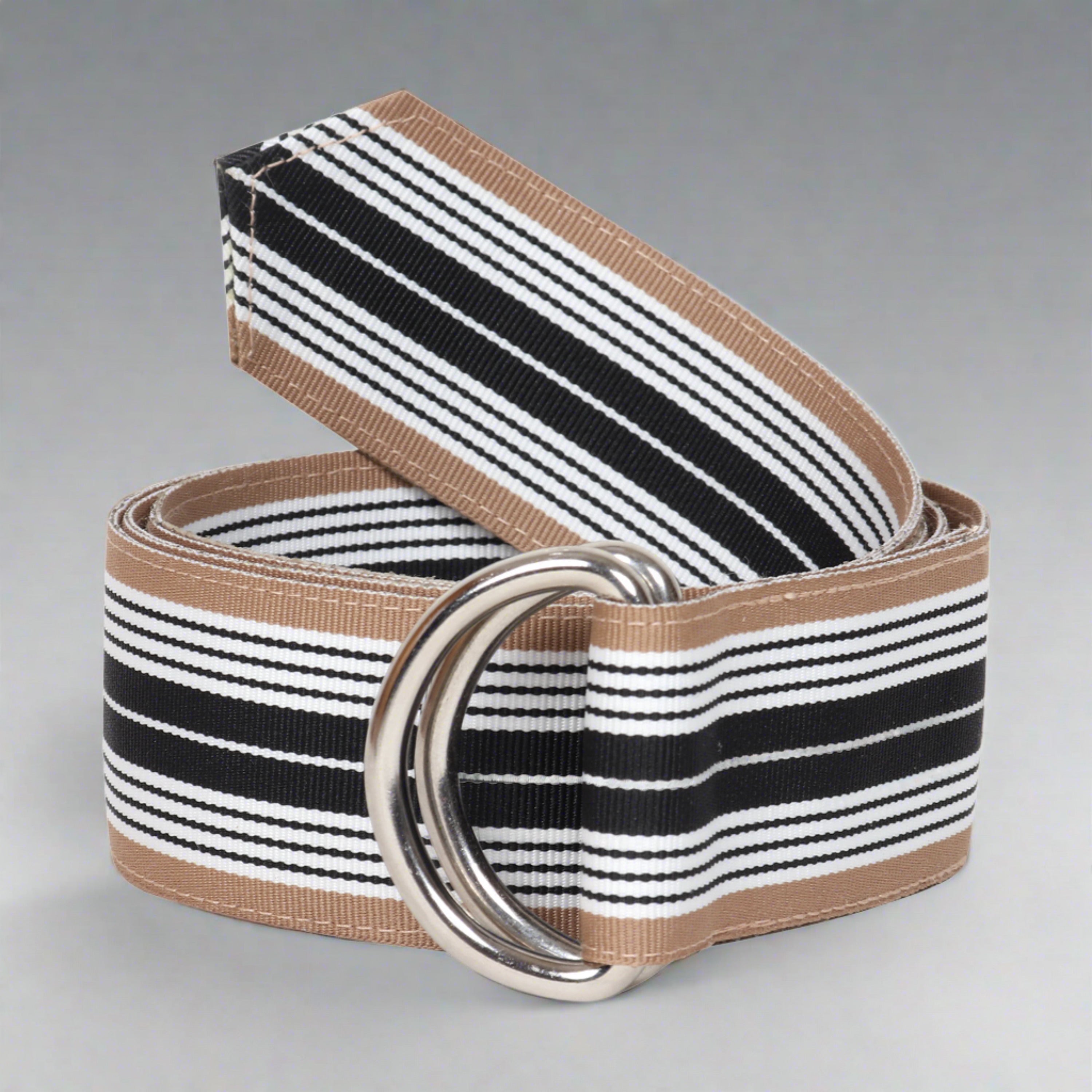 Arden Grosgrain Ribbon D-Ring Embroidered Belts