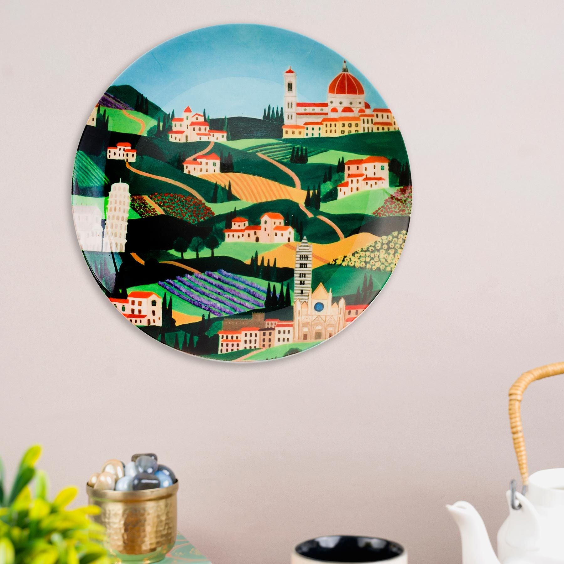 Decorative Wall Plates -Taking a stroll in tuscany