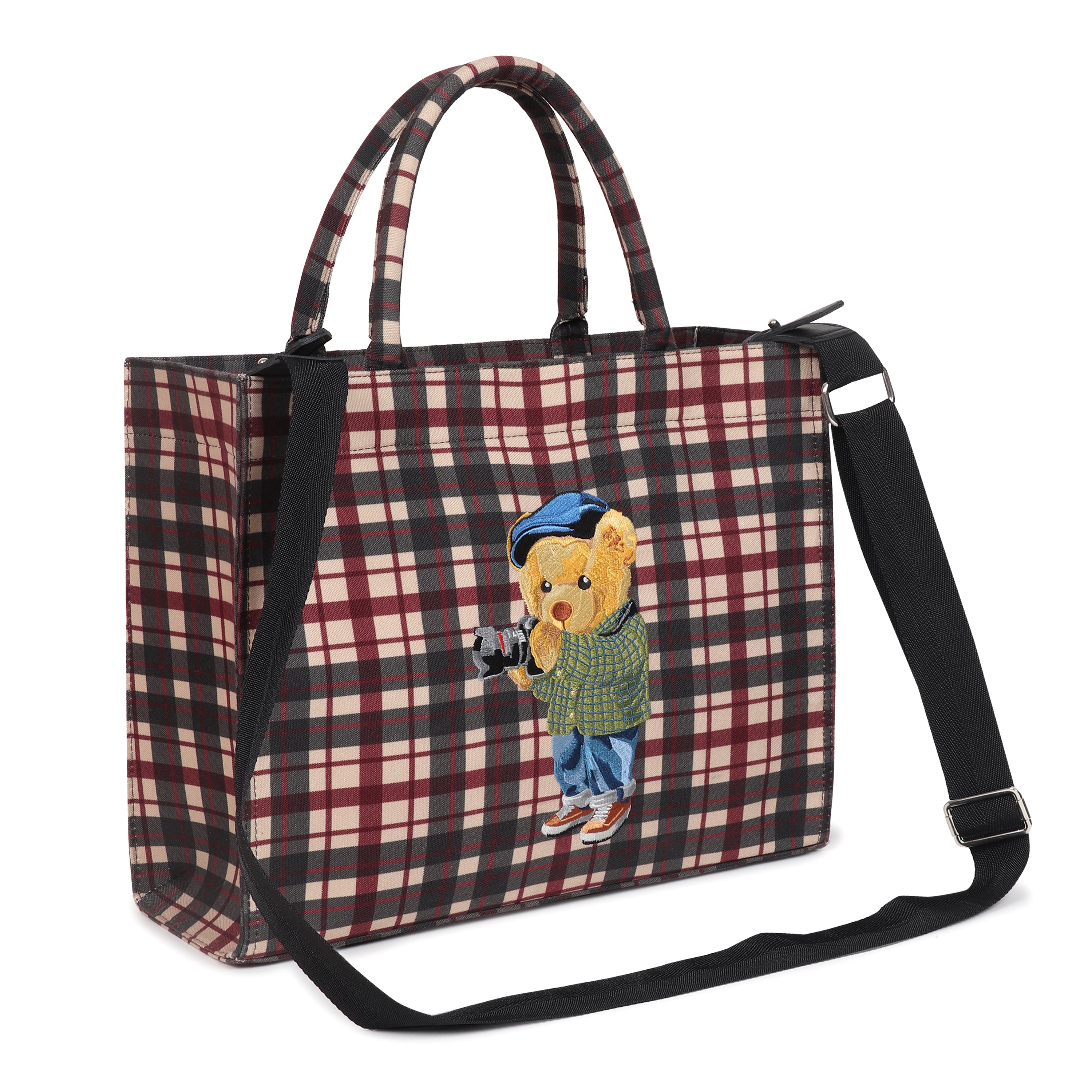Bob Yellow Tartan Handbag - Large
