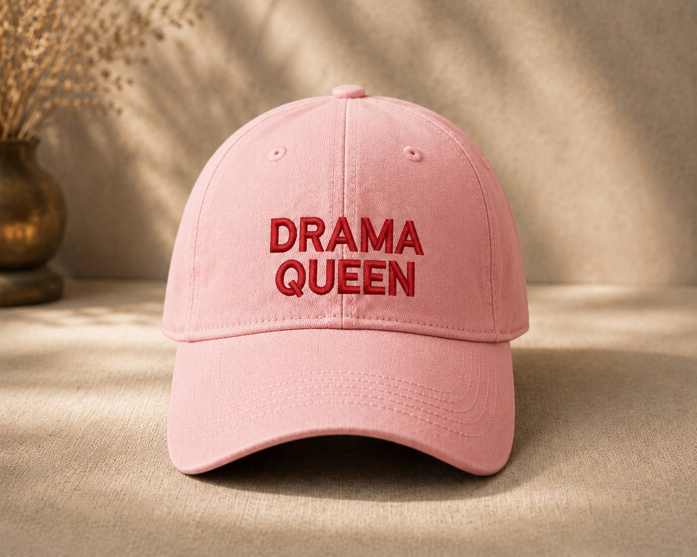 Cap Drama Queen Text Pink Baseball Cap
