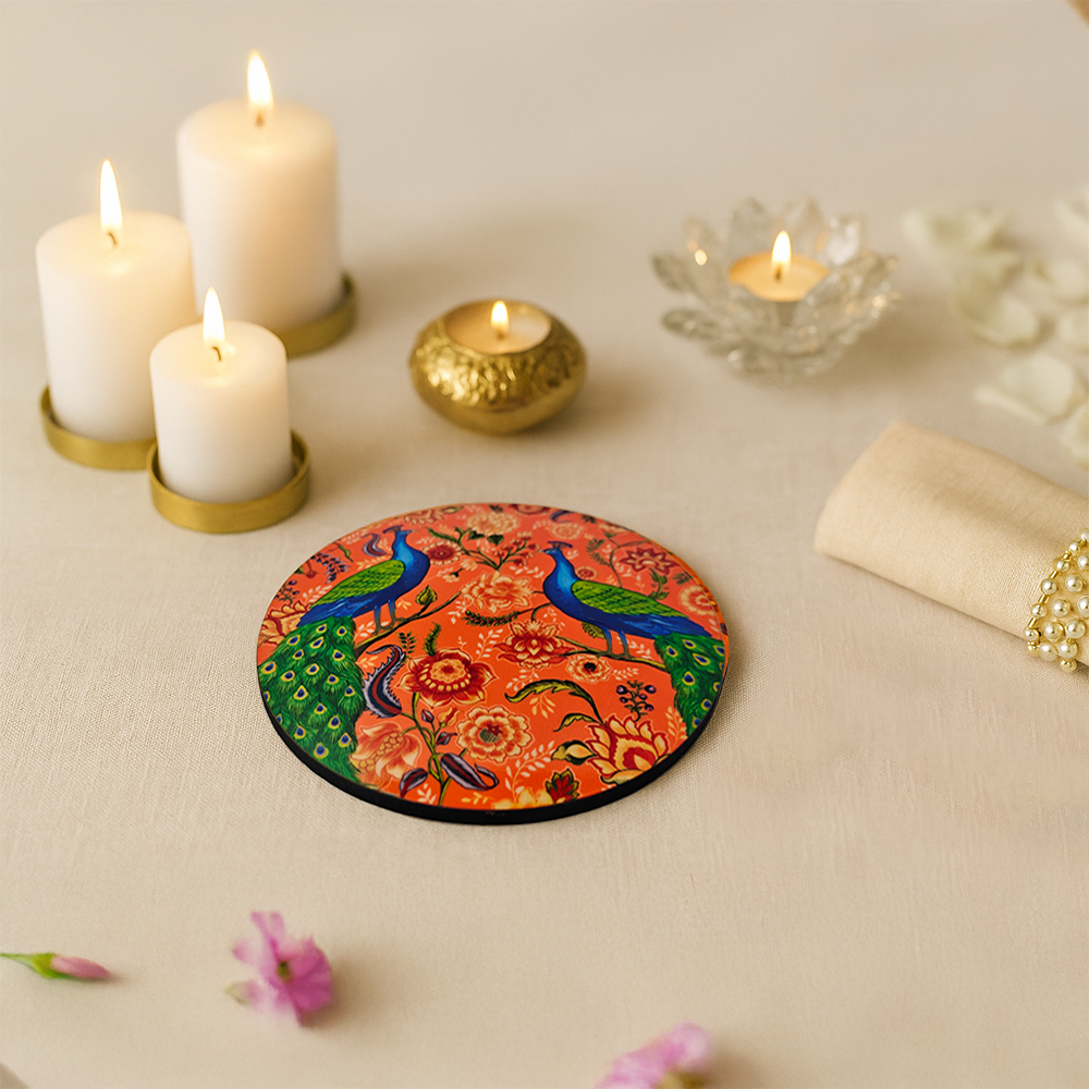 Reversible Mat X Wooden Coasters X Laddoo Candle