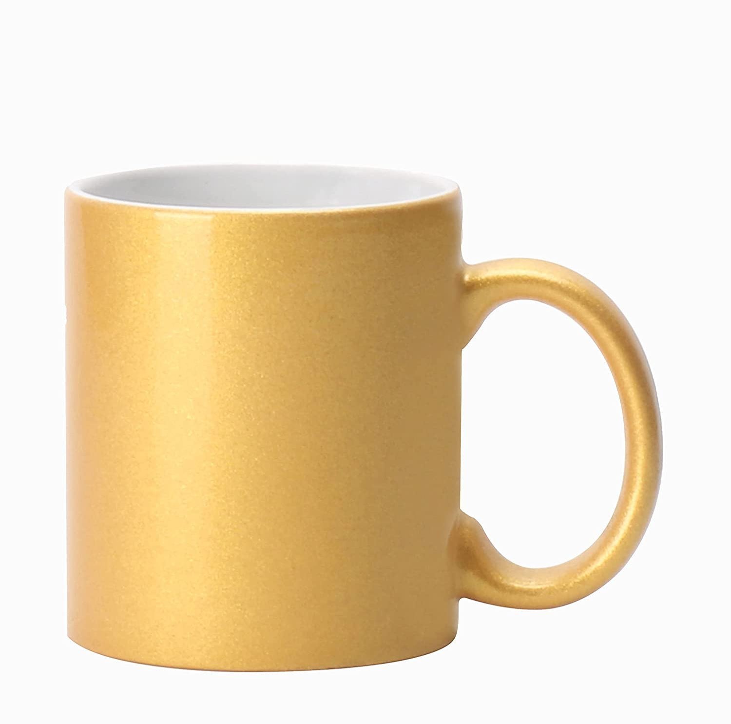 Elegant Gold Exterior Mug with White Interior