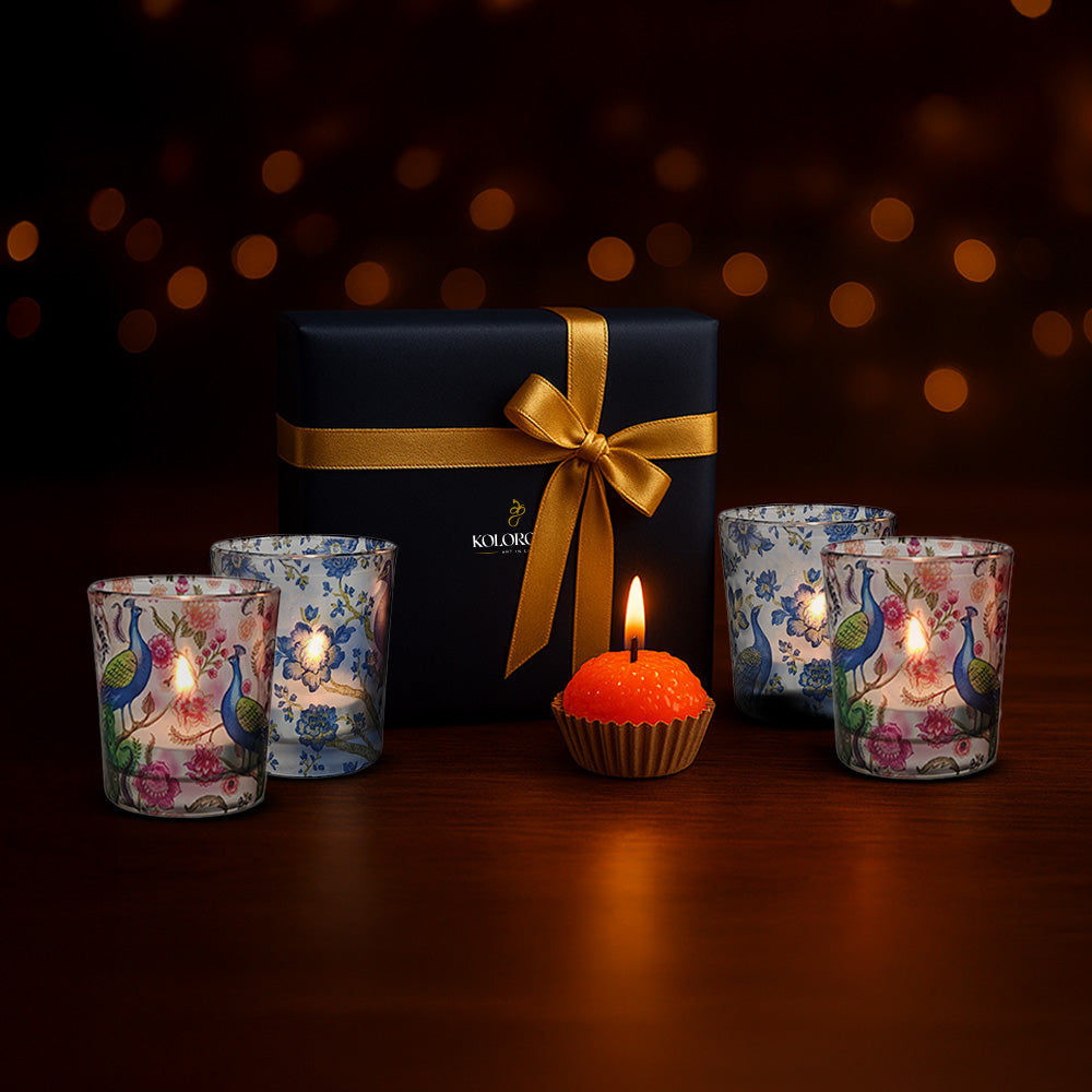 Glass Candle Votives X Laddoo Candle
