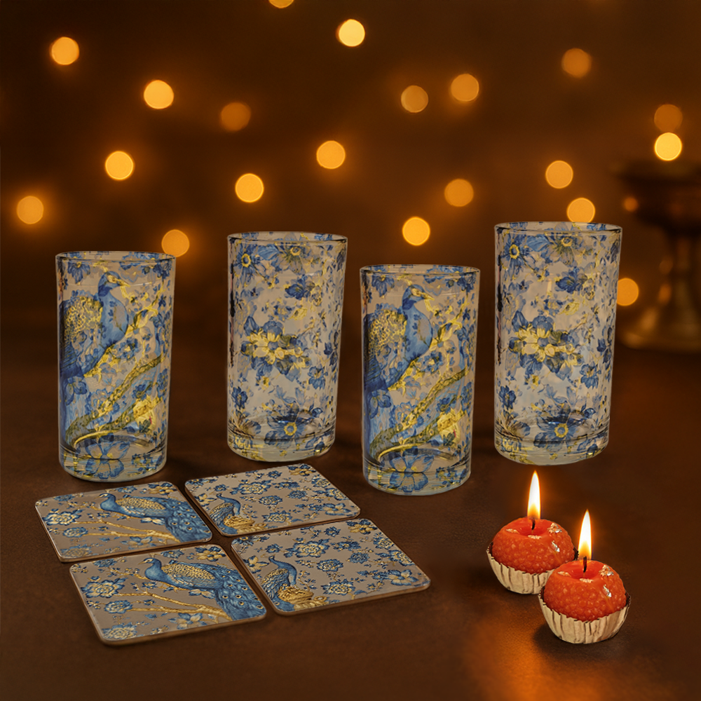 Glass Tumblers X Acrylic Coasters X Laddoo Candles