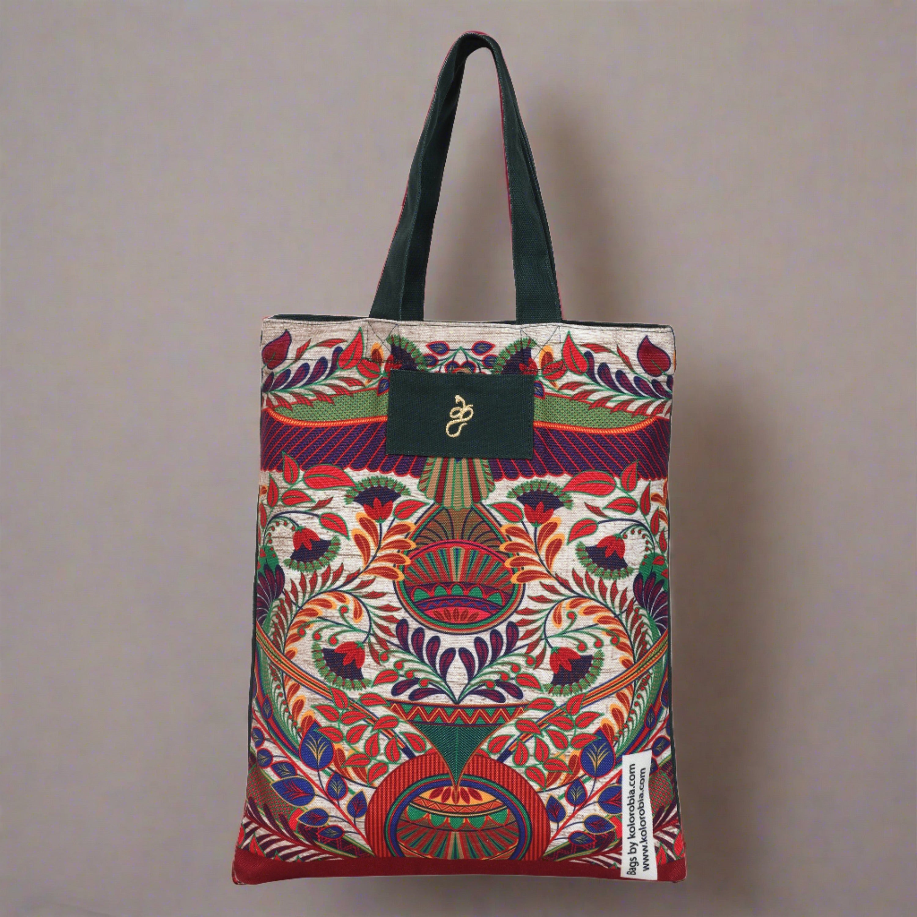 Ancient Egyptian Motif Jhola Shopper Bag