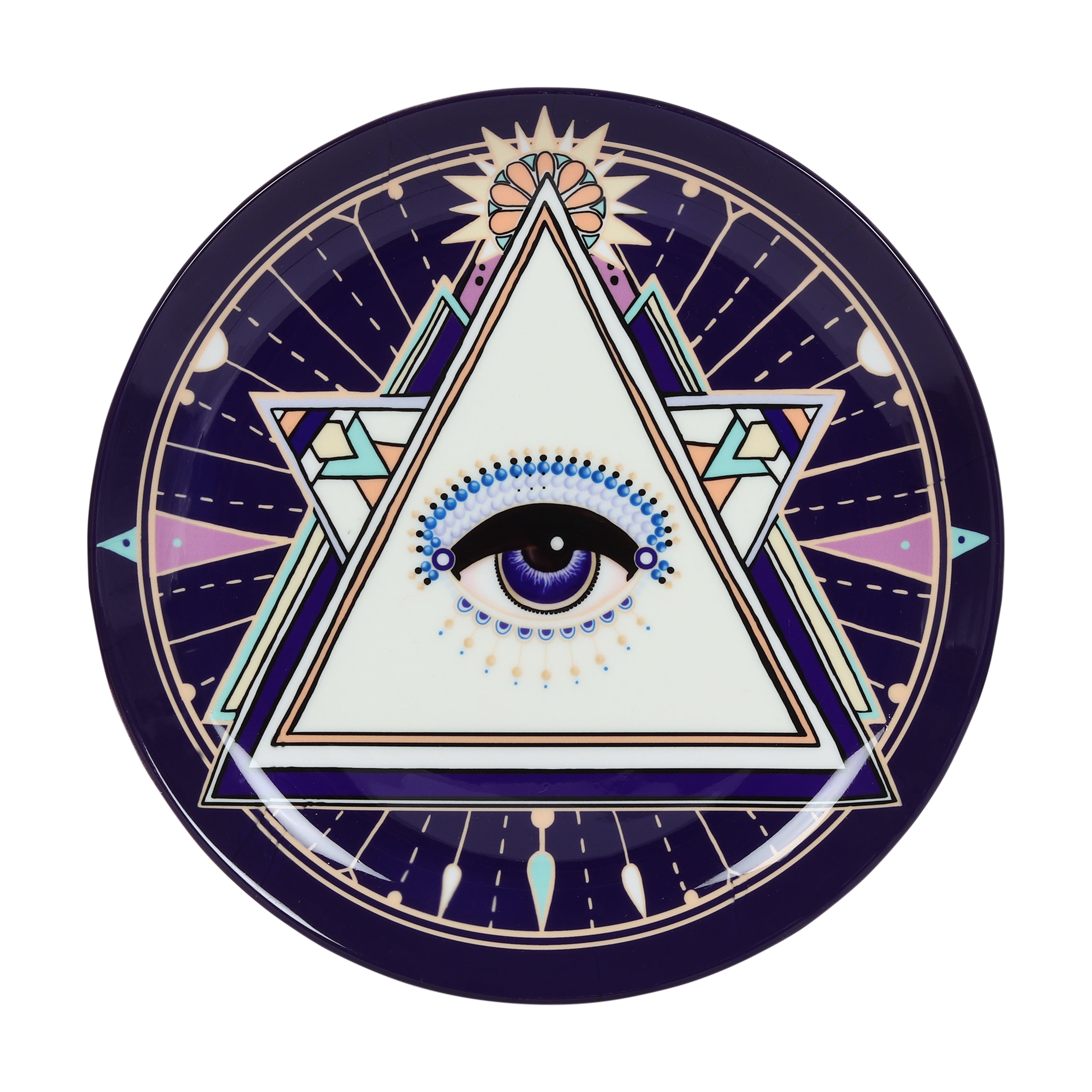 Decorative Wall Plate - Illuminati Evil Eye Series