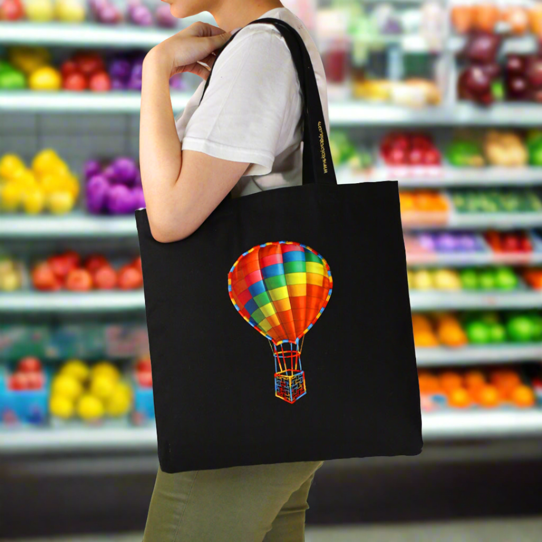 KOLOROBIA Cappadocia Jhola shopper bag-Black | Jhola bag | Shopper bag |