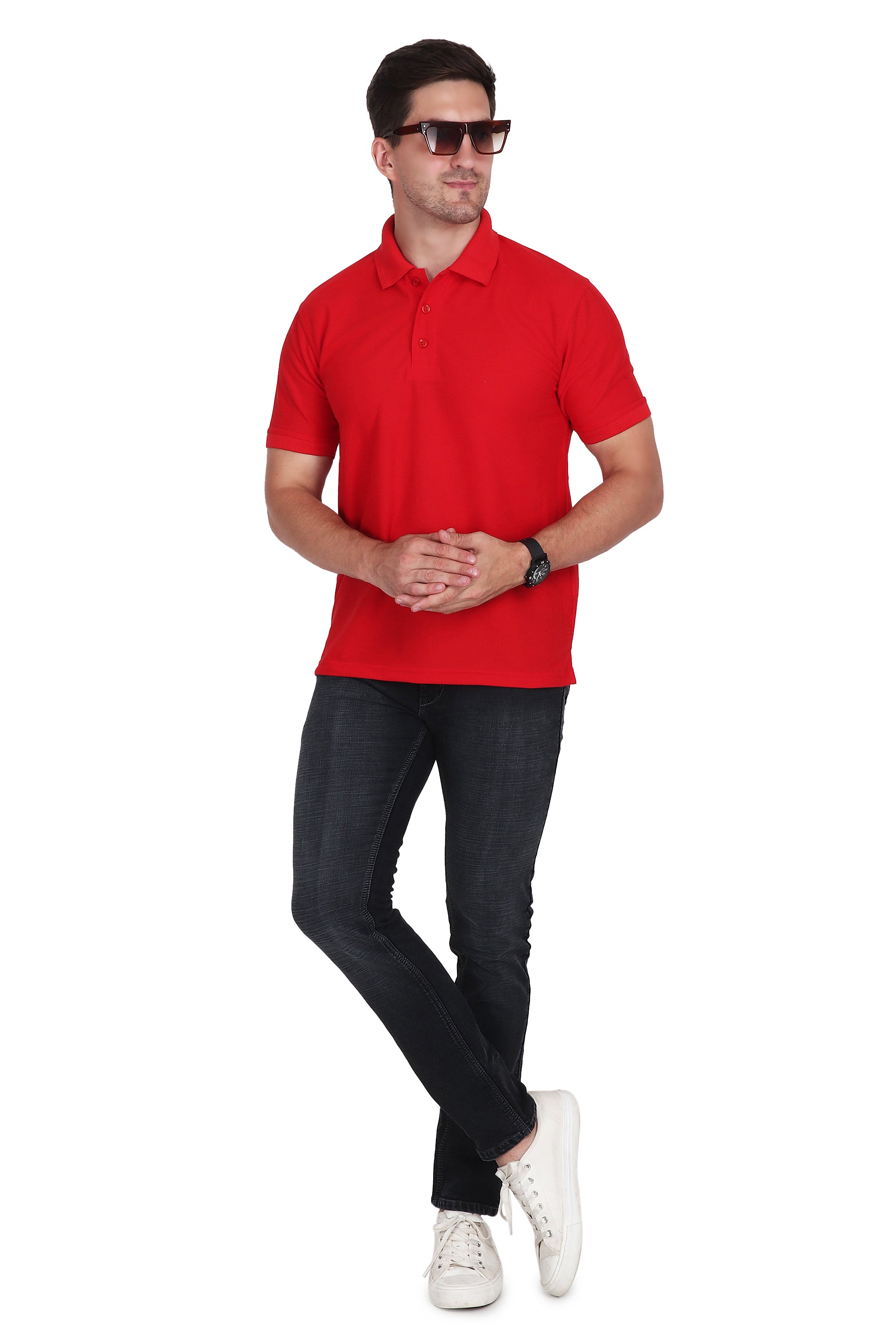 Polo T-Shirt - Scarlet Red