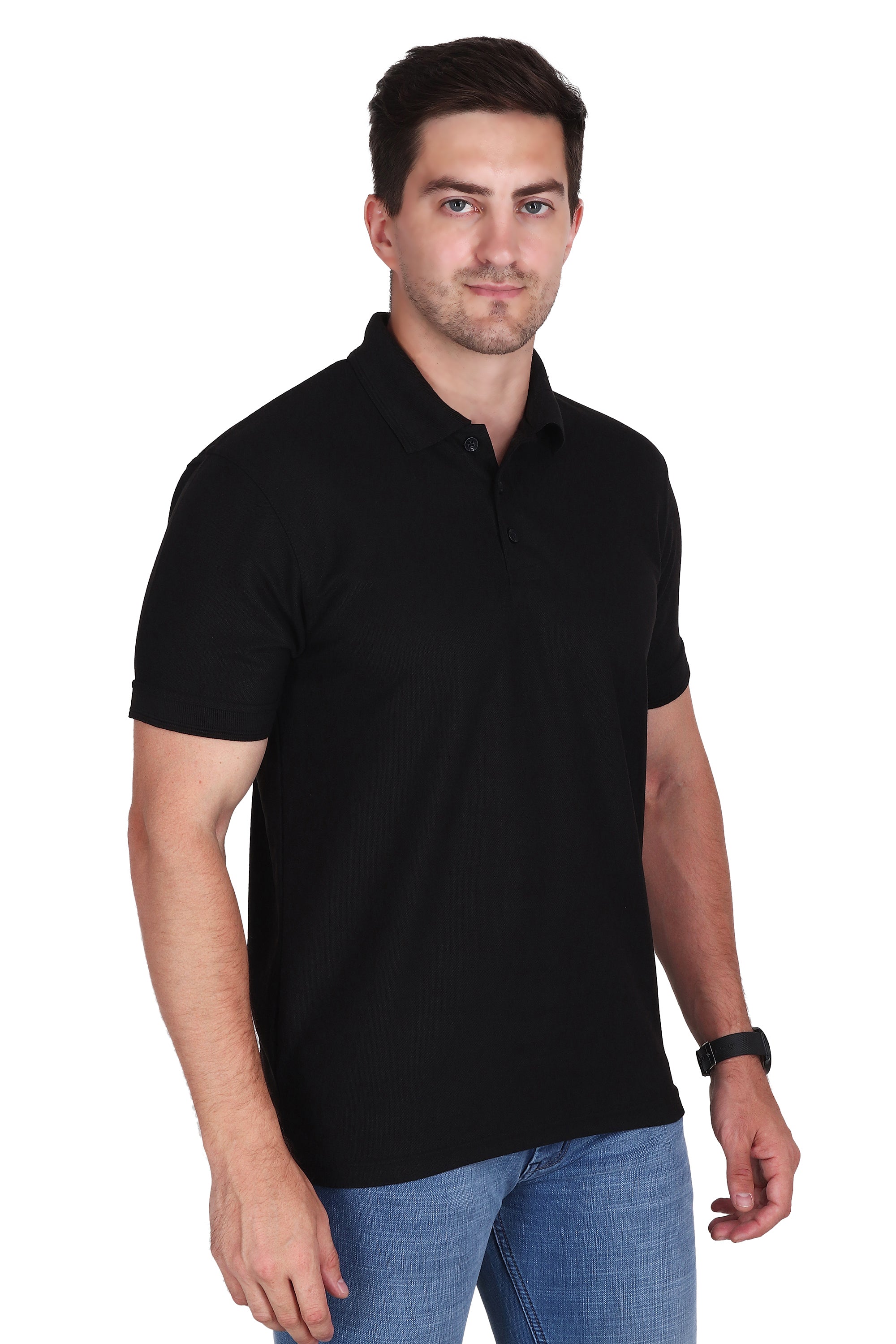 Polo T-Shirt - Midnight Black