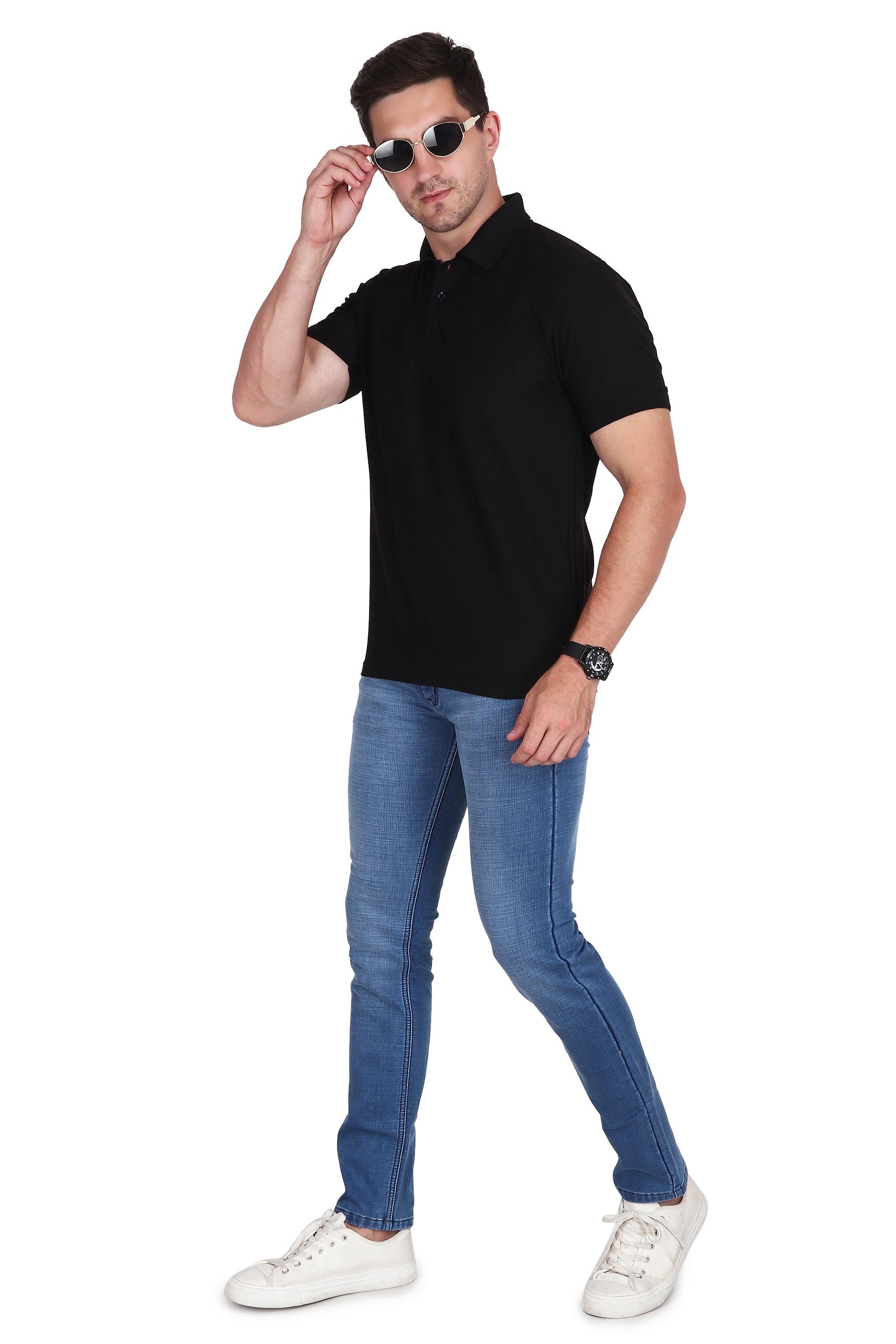 Polo T-Shirt - Midnight Black