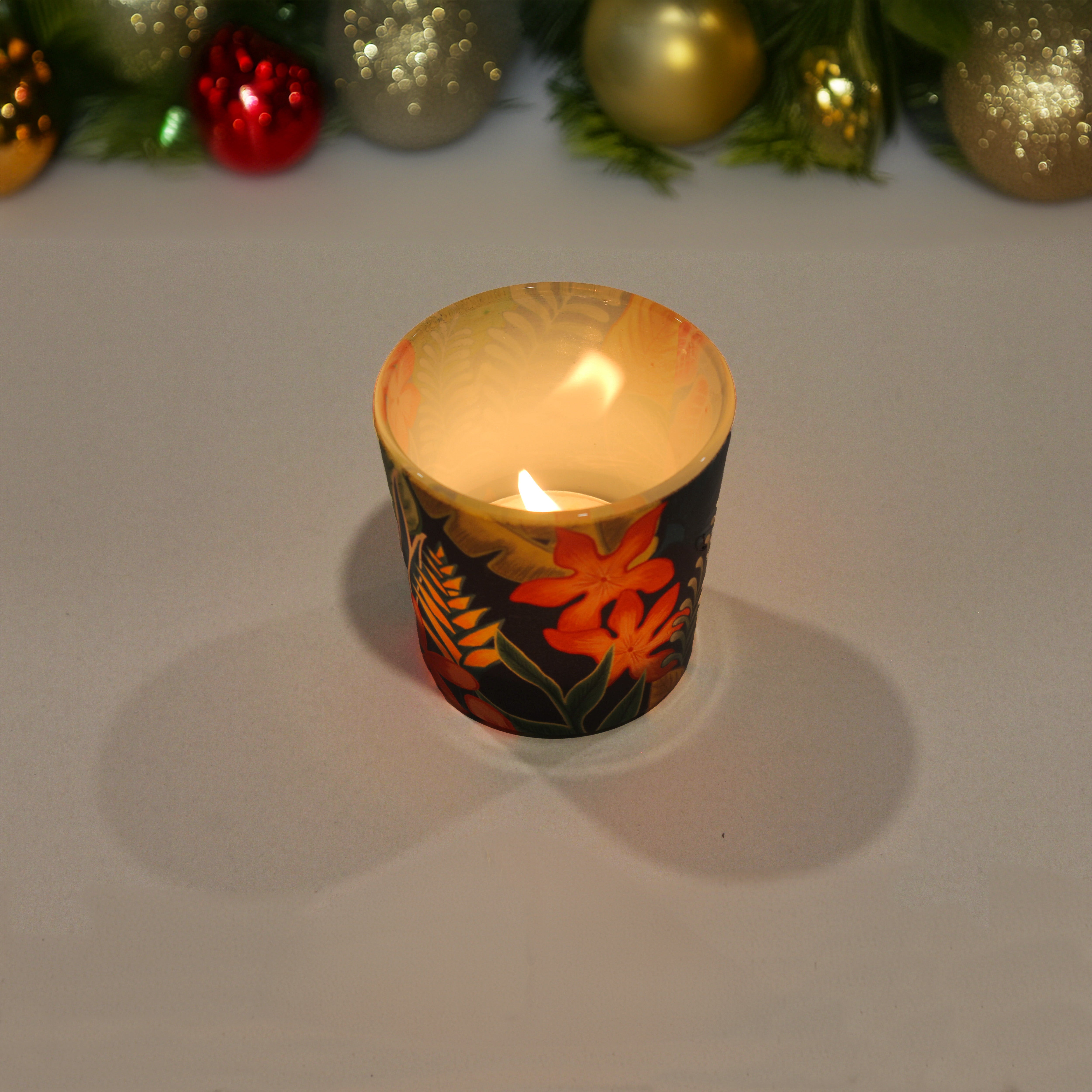 Candle Votives (Set of 2) - TROPICAL FLORAL RUSH