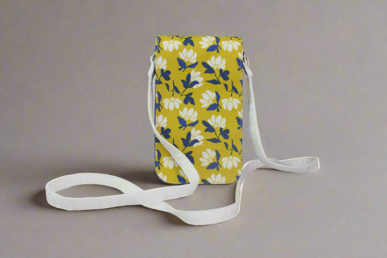 Poly Canvas Lily Printed Mobile Pouch