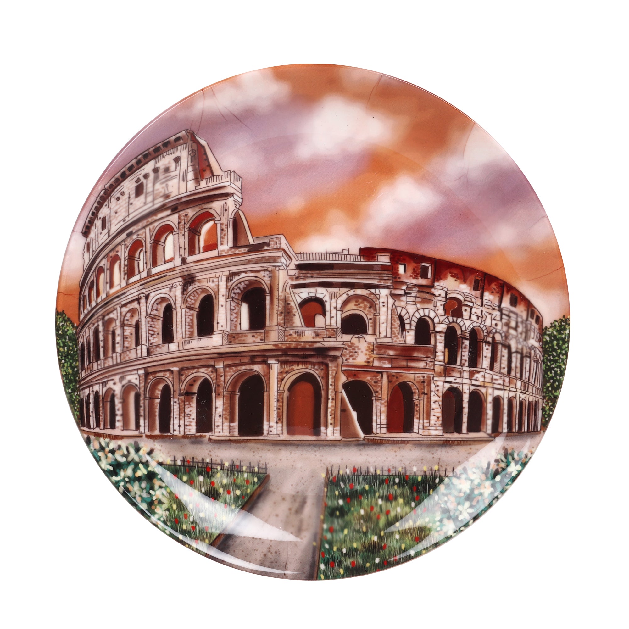 Decorative Wall Plate - WONDER OF THE WORLD : Rome Colosseum