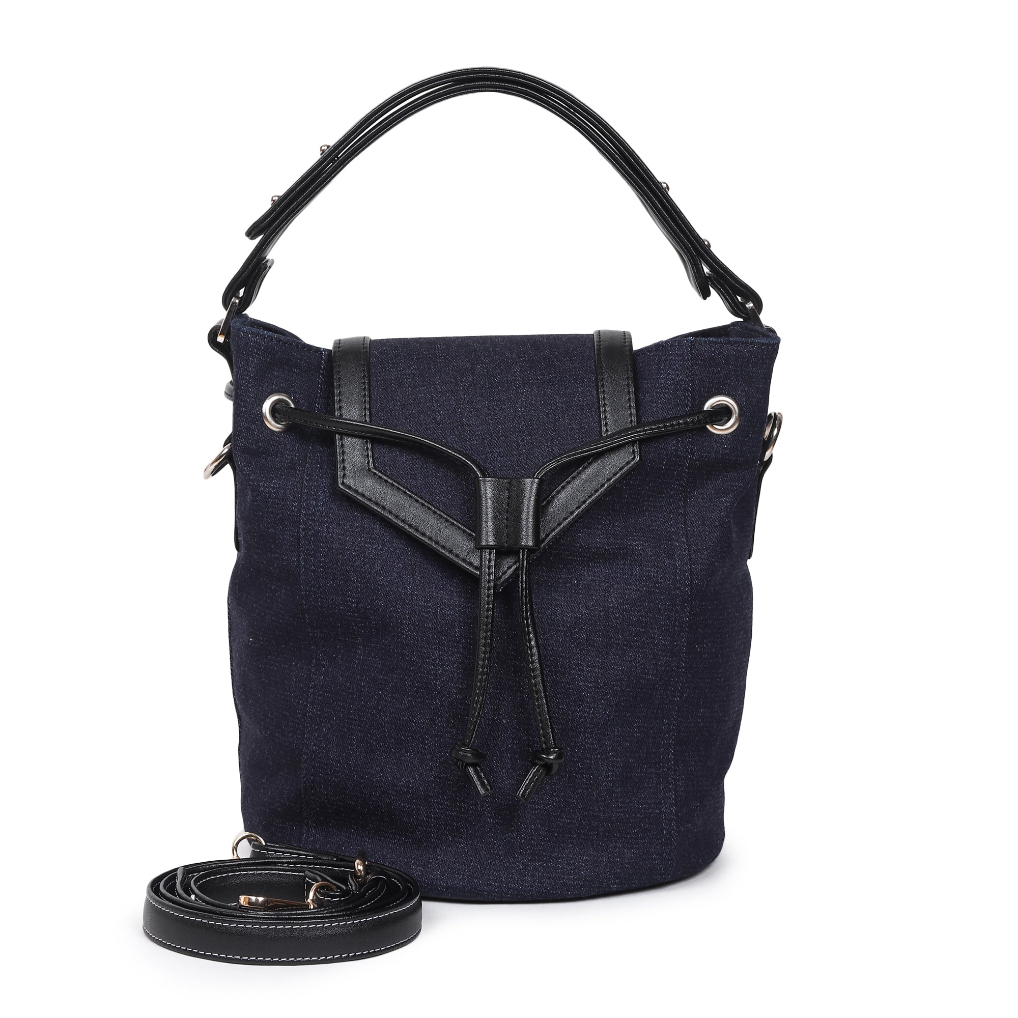 Denim Draw String Bag