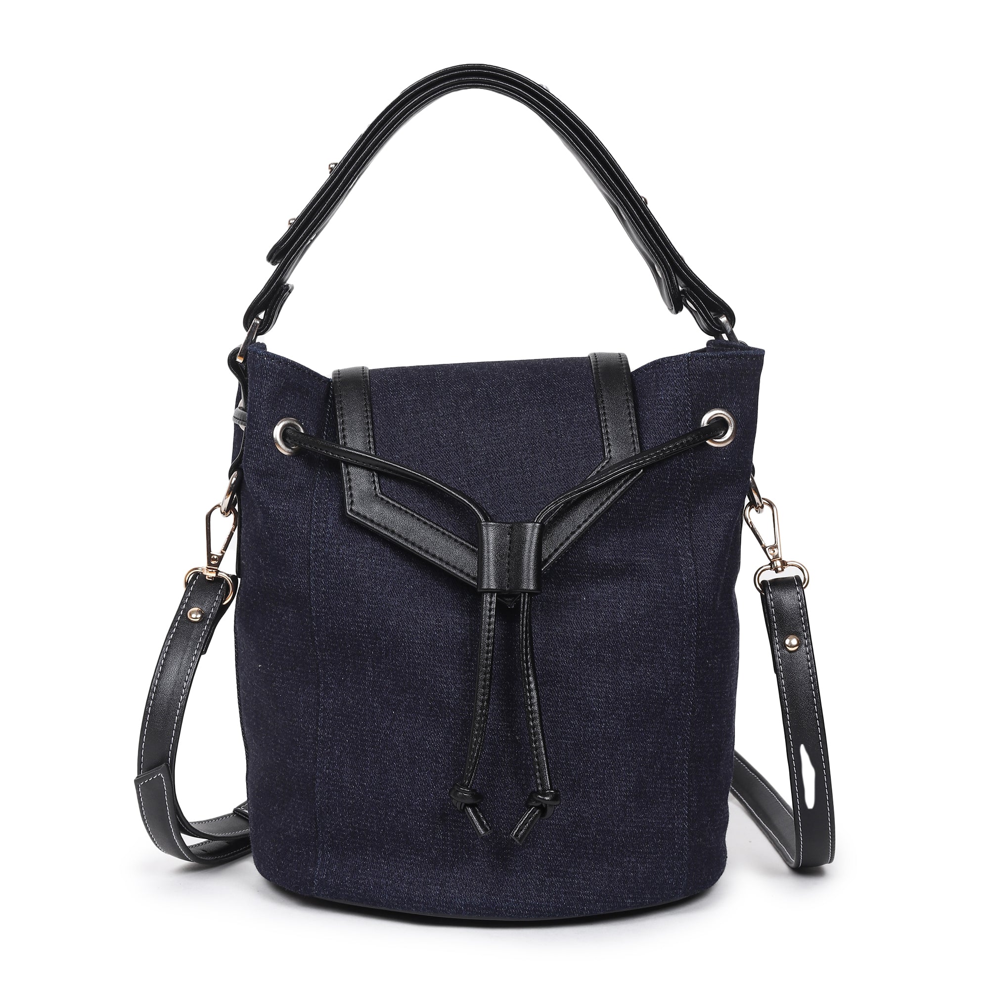 Denim Draw String Bag