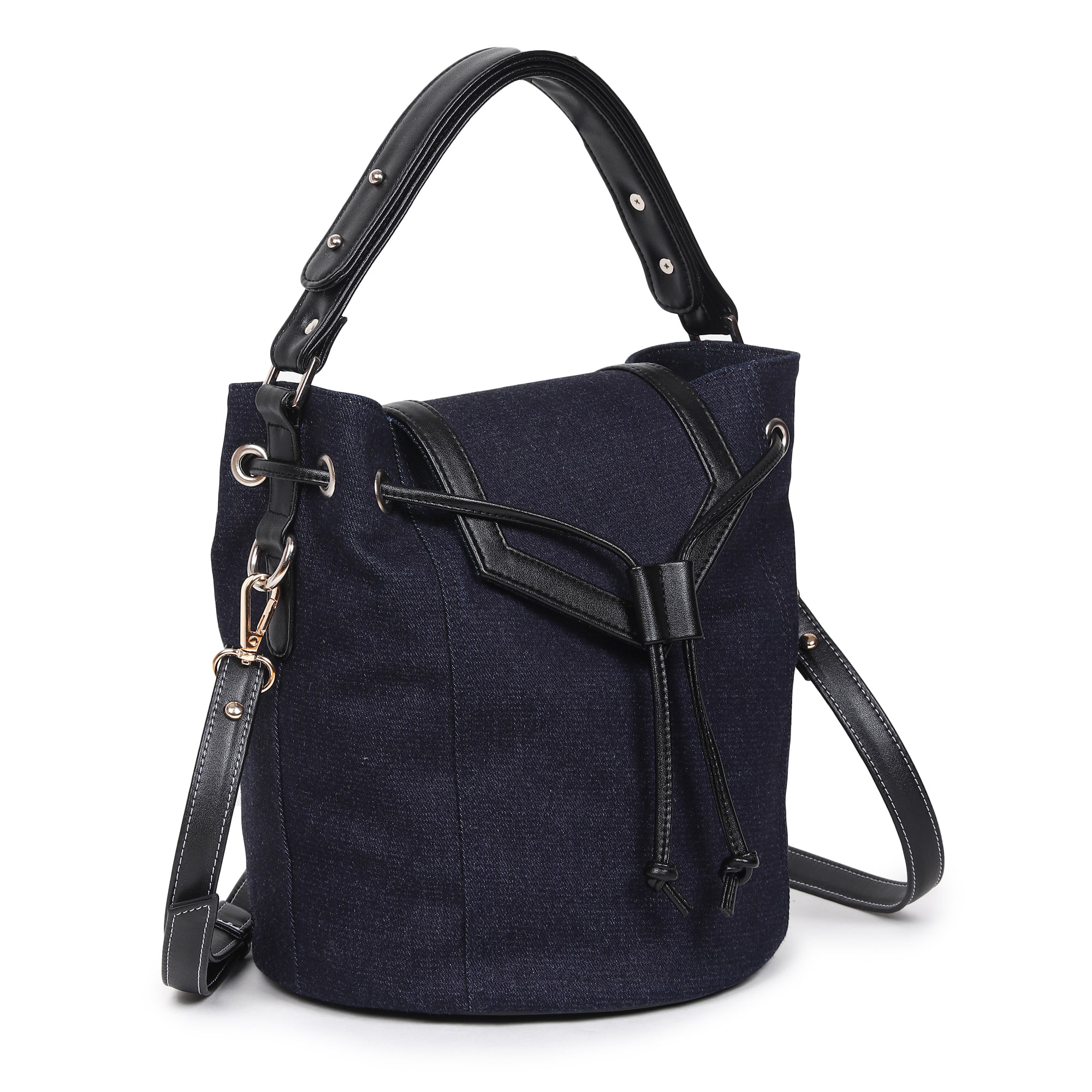 Denim Draw String Bag