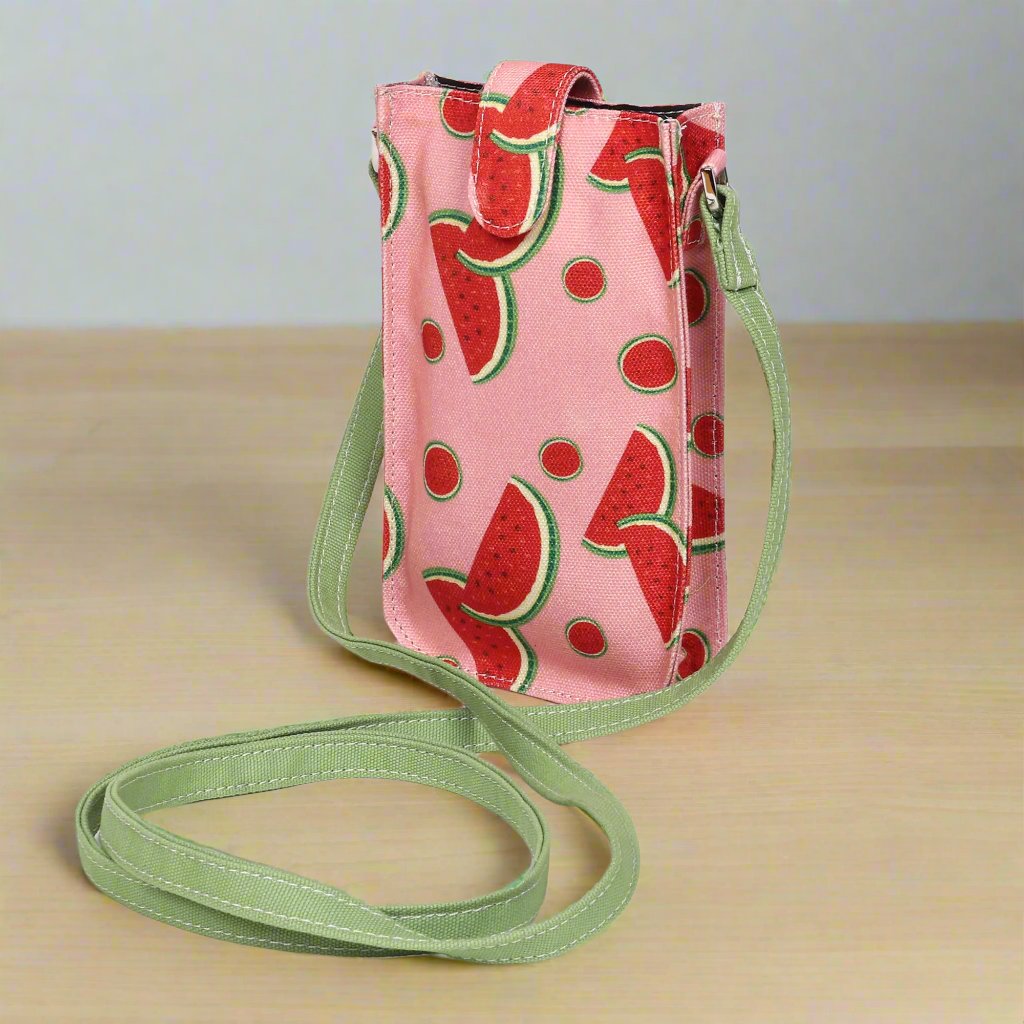 Poly Canvas Watermelon Printed Mobile Pouch