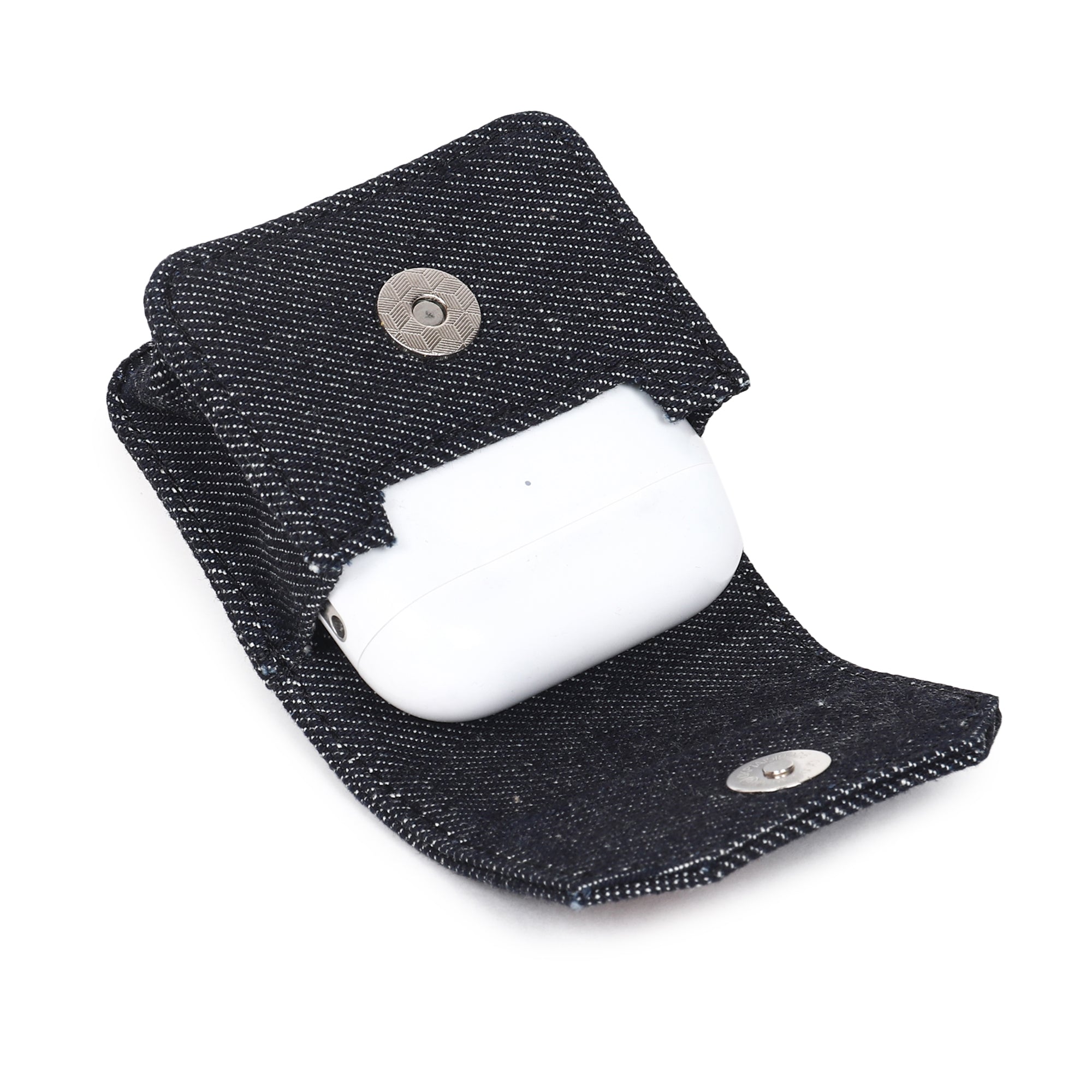 Denim Earpod Case with Embroidery