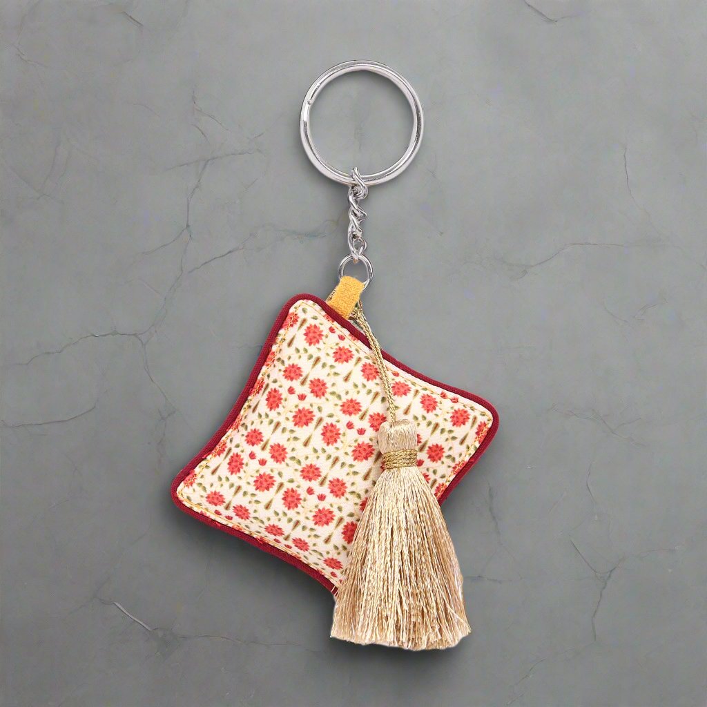 Cushion Keychain -  Babur White