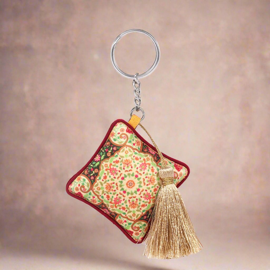 Cushion Keychain - Mughal Bloom