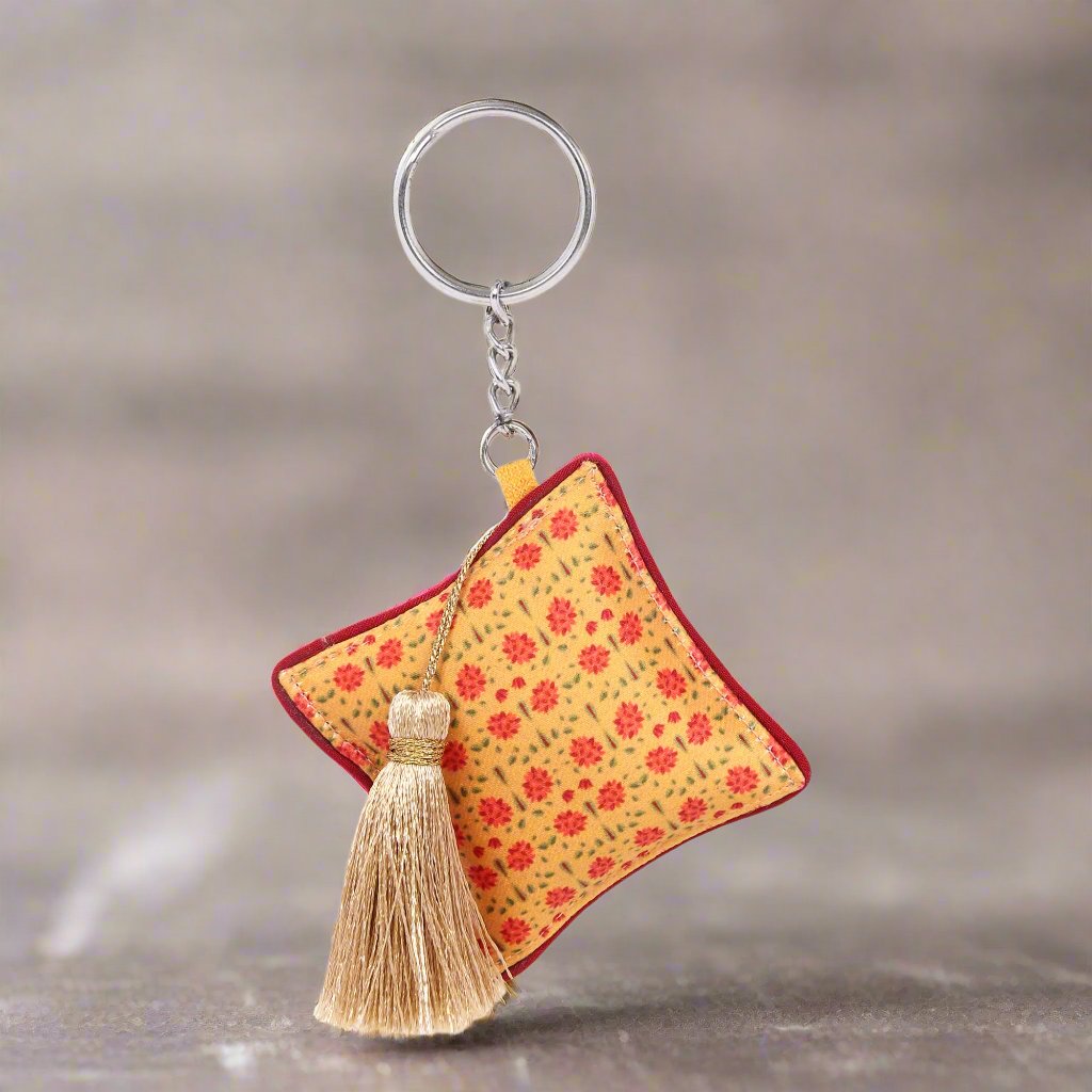 Cushion Keychain - Babur Yellow