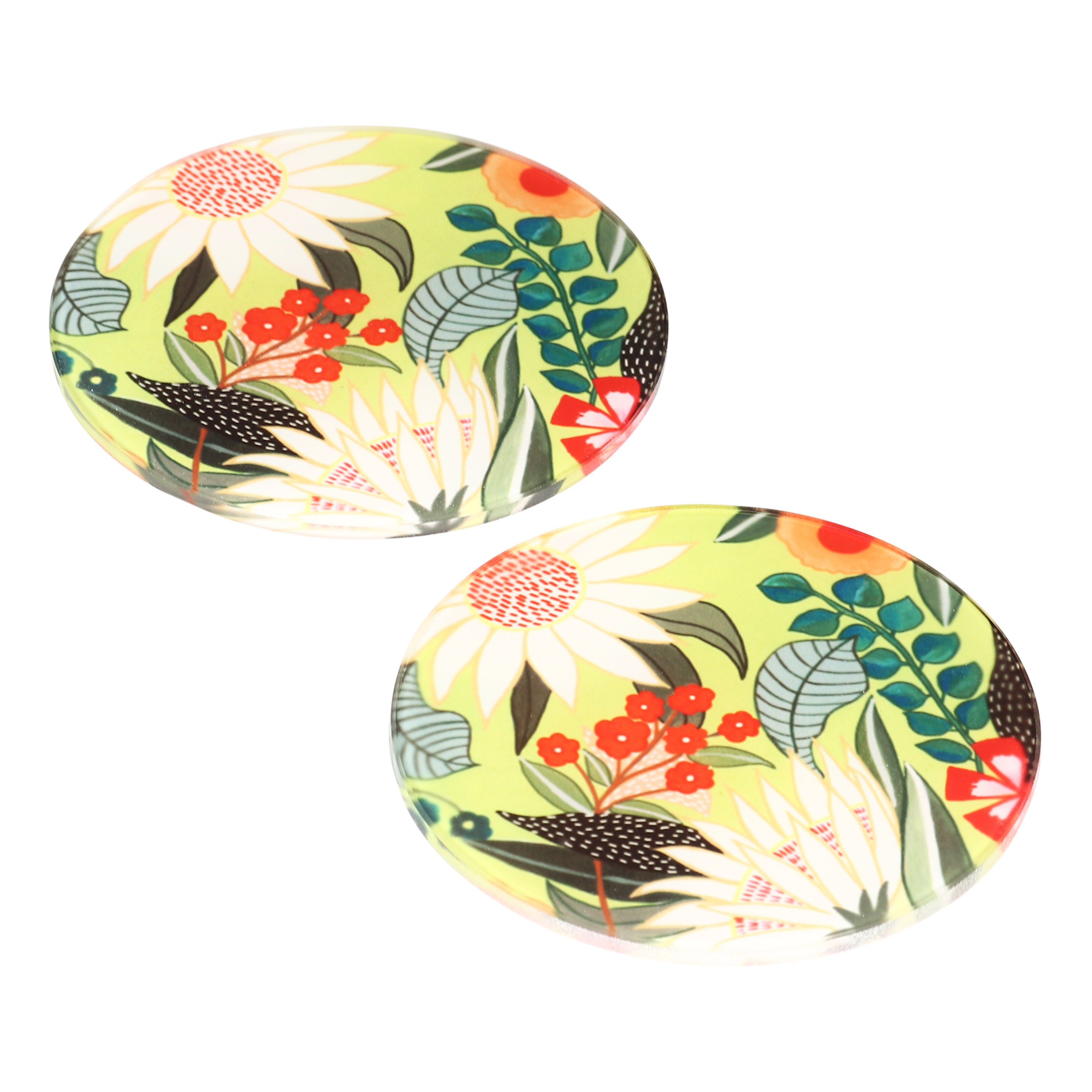 Glass Coasters (Set of 4) - Tropical Paradise