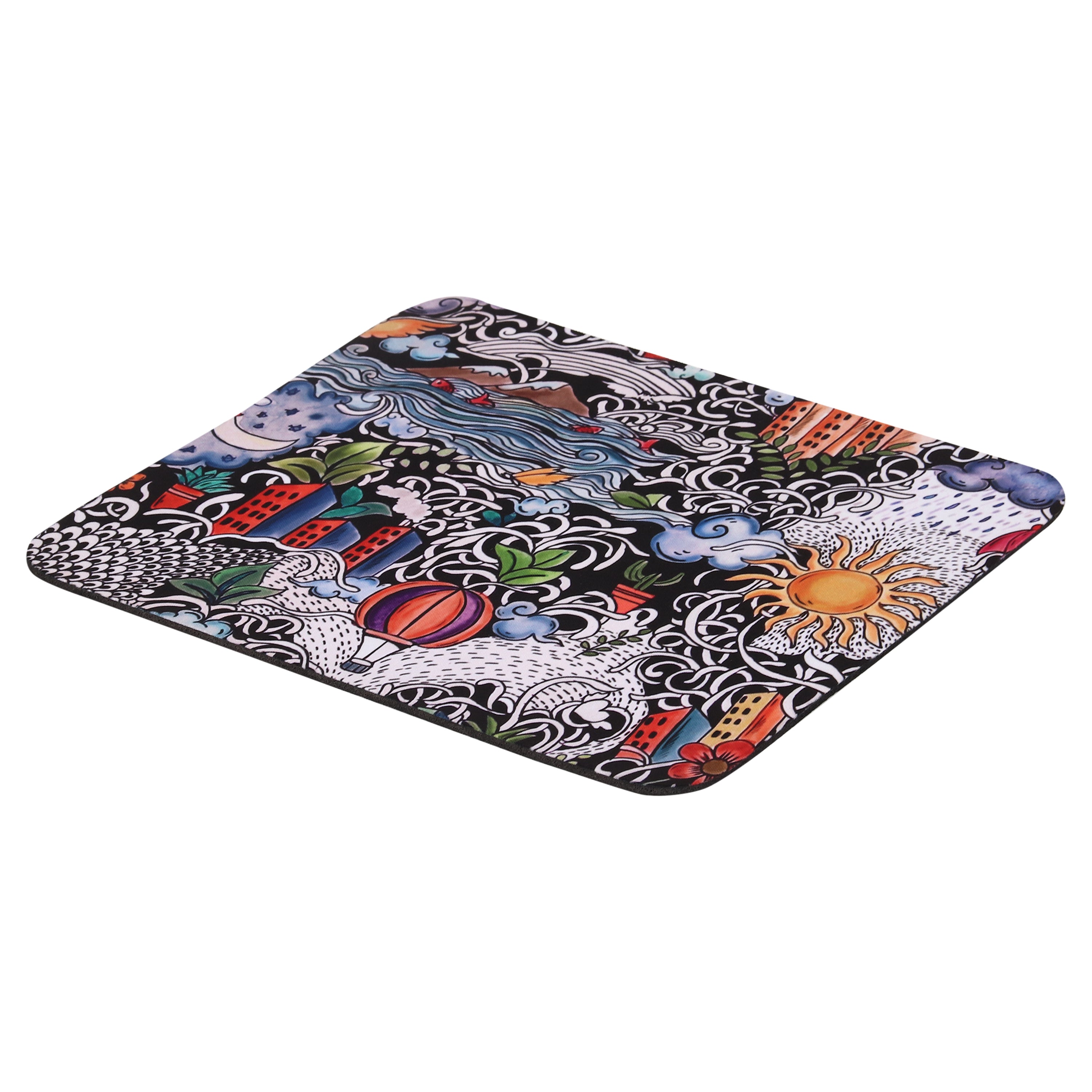 Mouse Pads - City Life Doodle Art