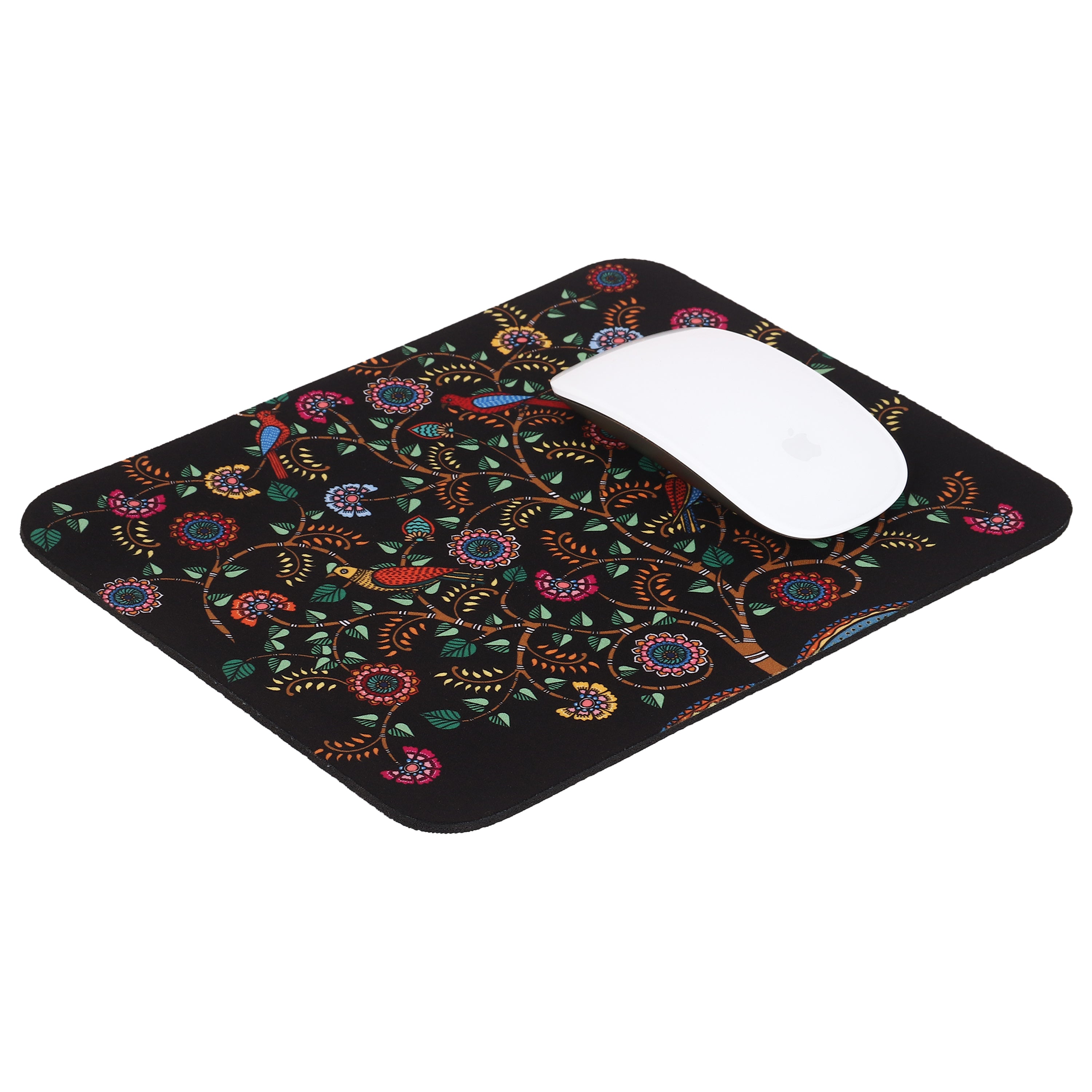 Mouse Pads - Madhubani Art Black