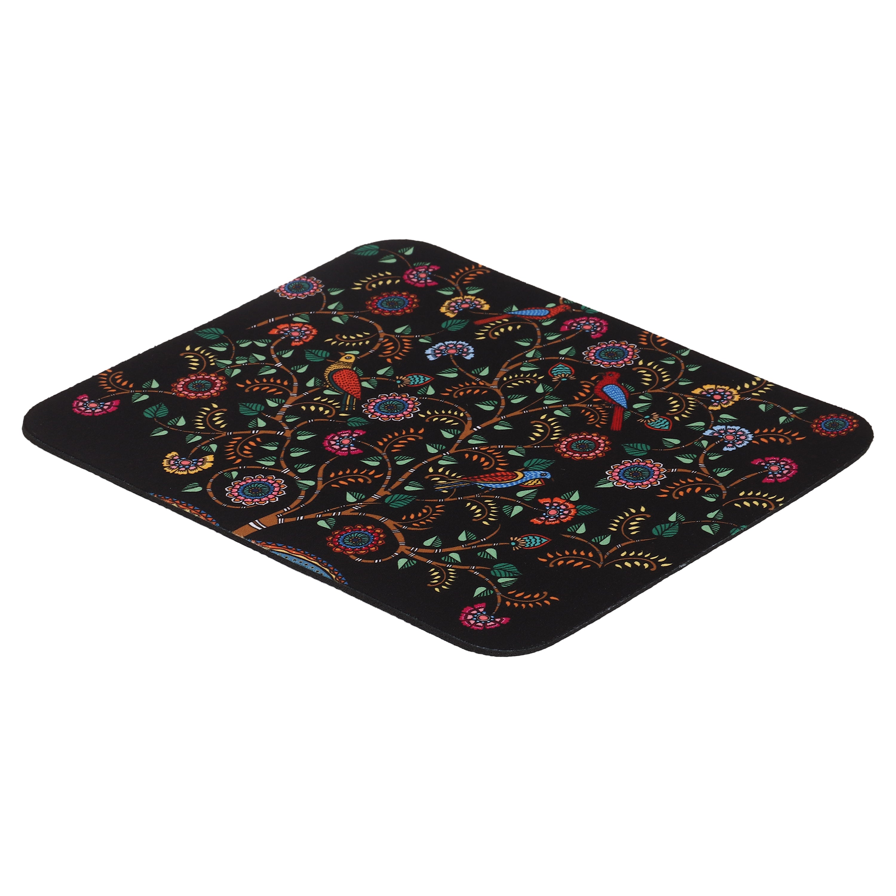 Mouse Pads - Madhubani Art Black