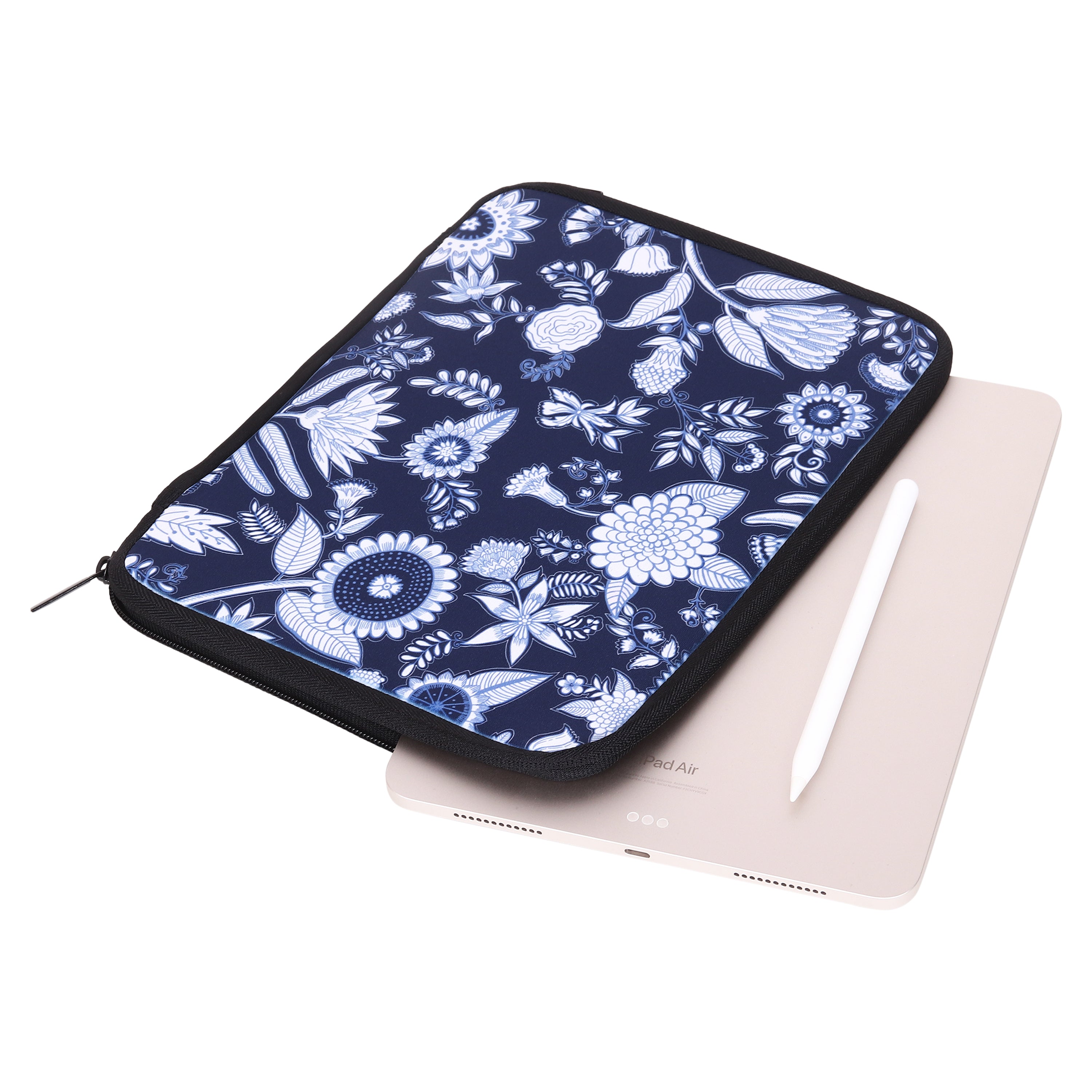 I-Pad Sleeves - Blue Pottery Floral