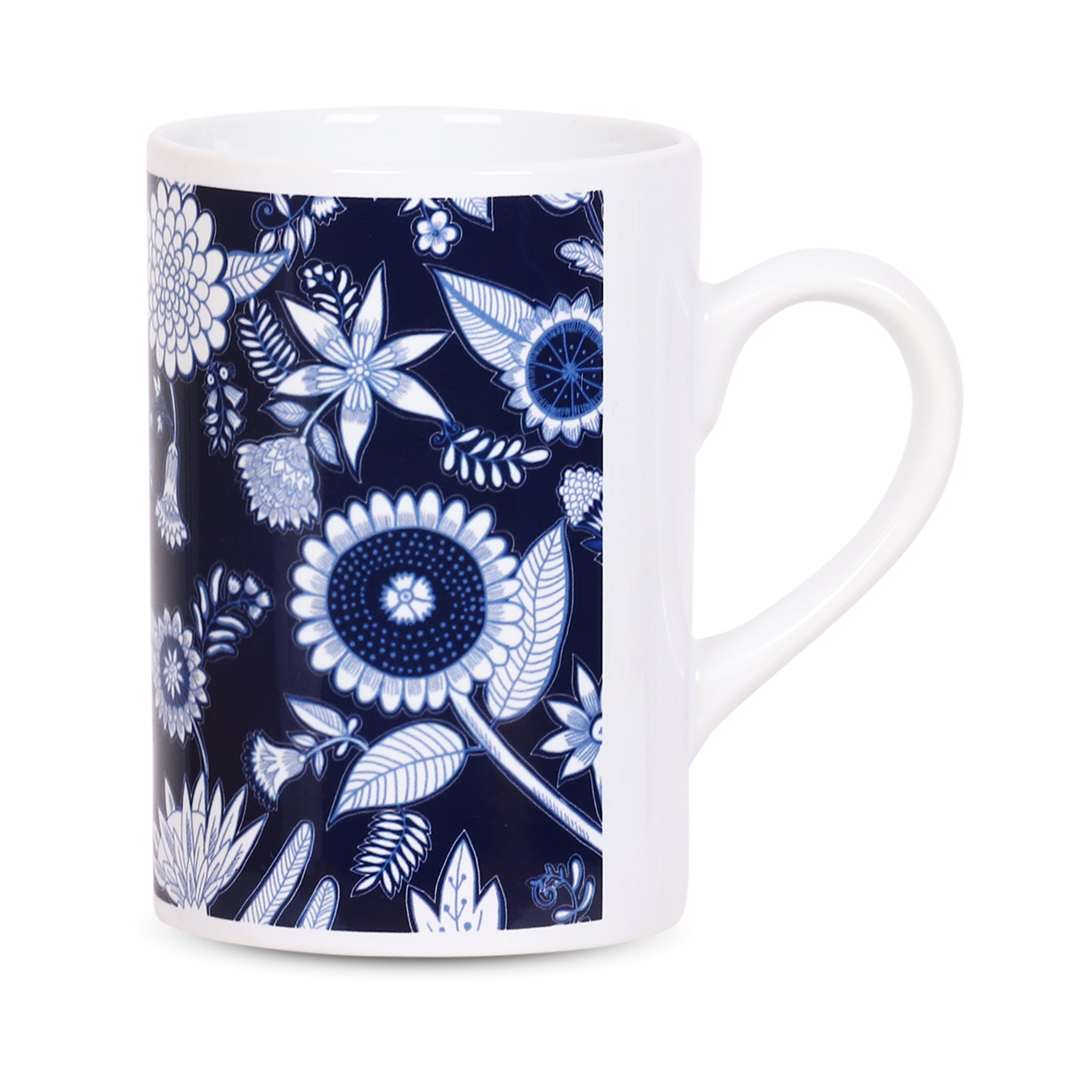 Mugs - Blue Pottery Floral