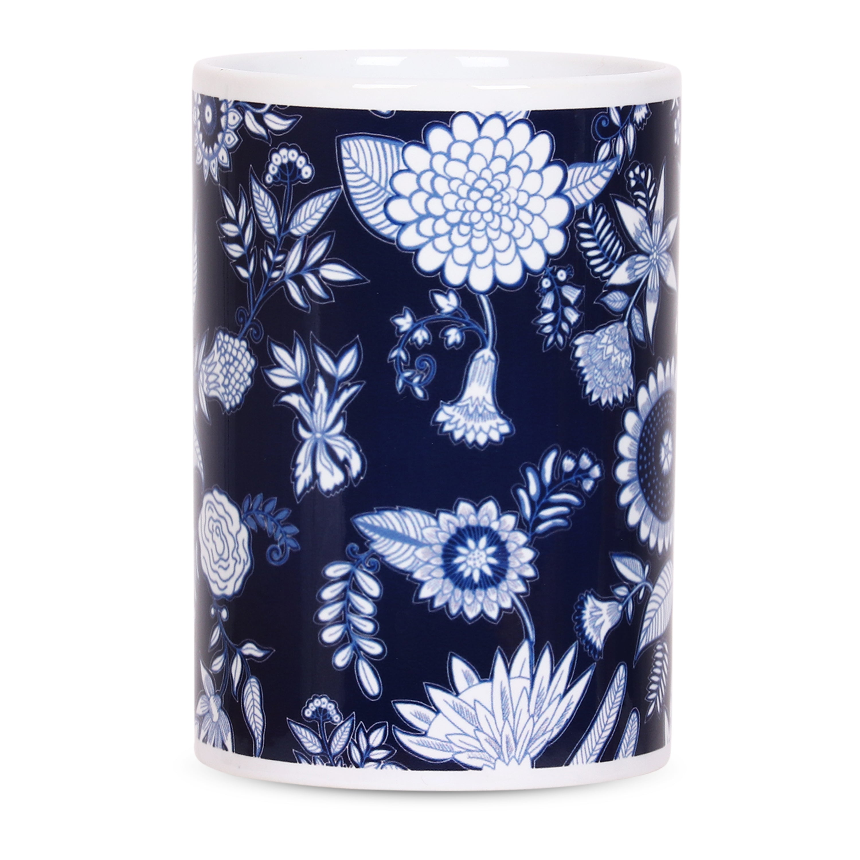 Mugs - Blue Pottery Floral