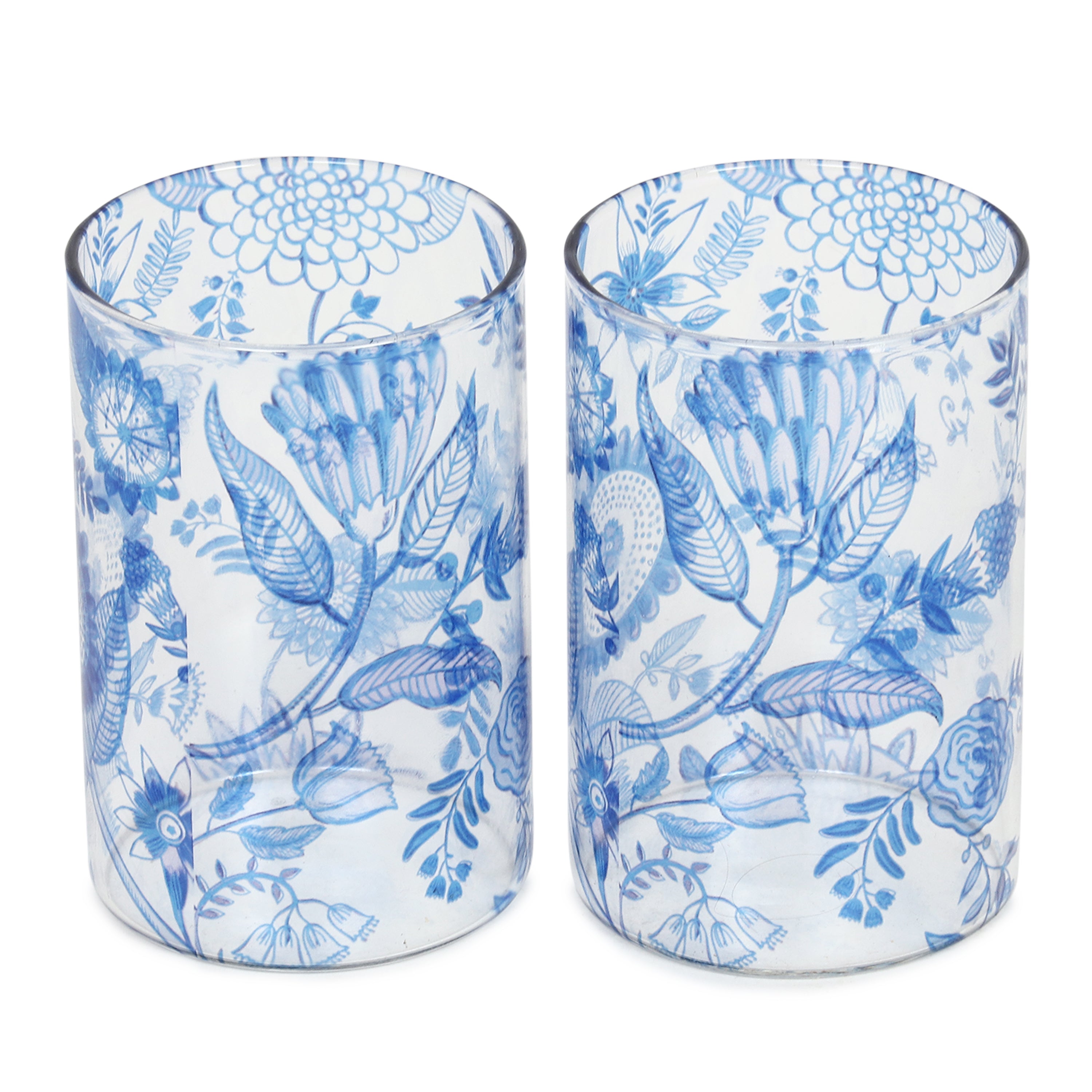 Glass Tumblers (Set of 4) - Floral Joy