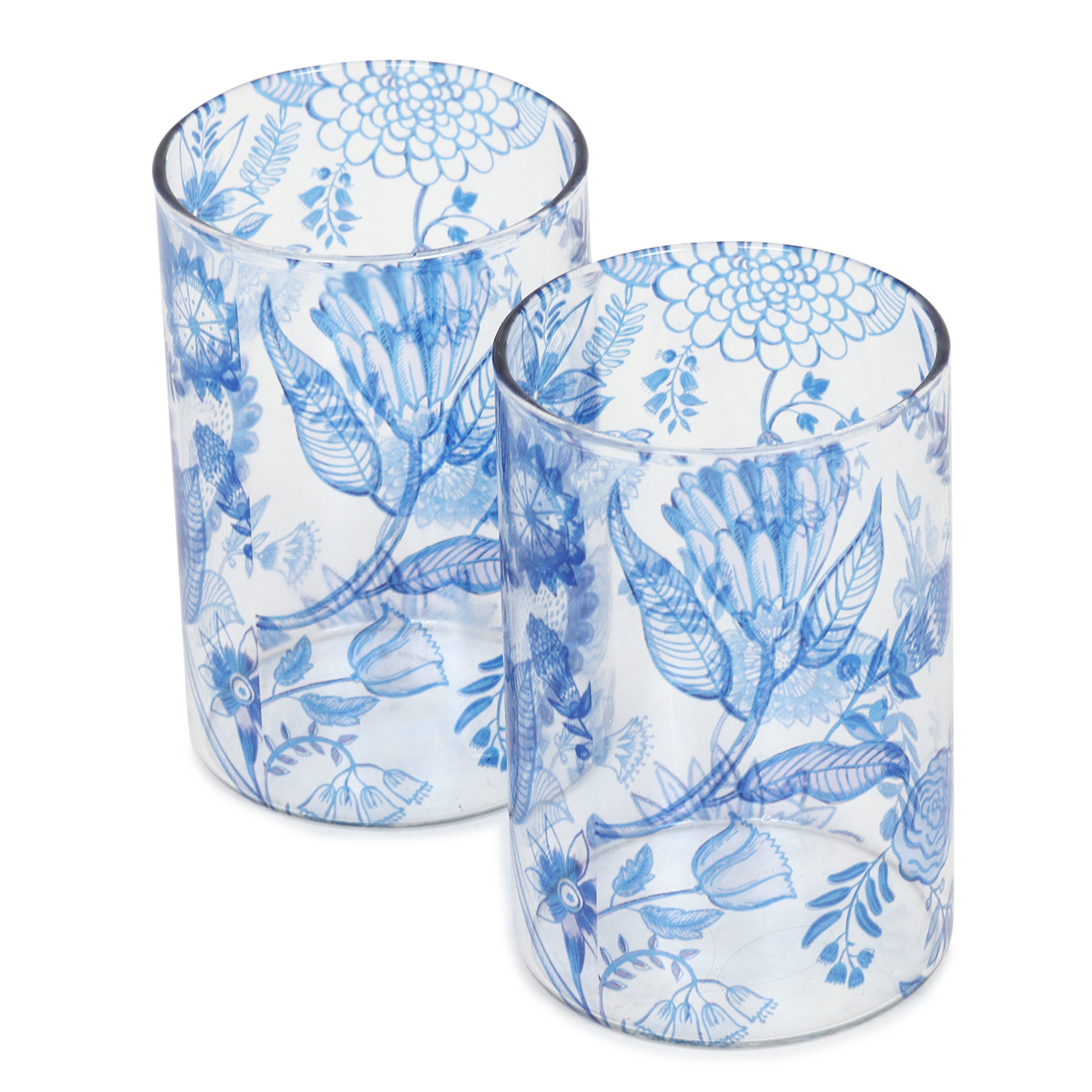 Glass Tumblers (Set of 4) - Floral Joy