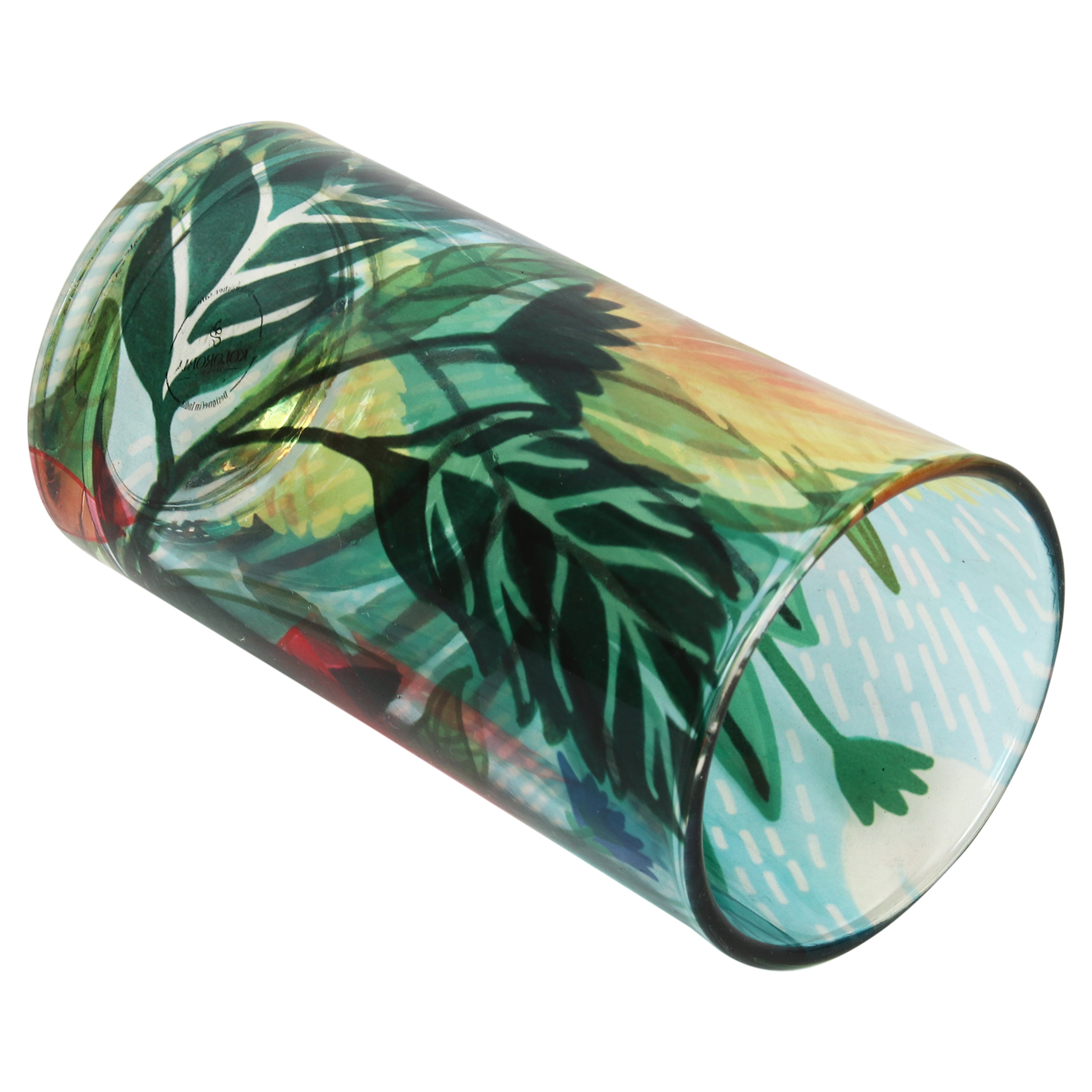 Glass Tumblers (Set of 4) - Floral Fantasy