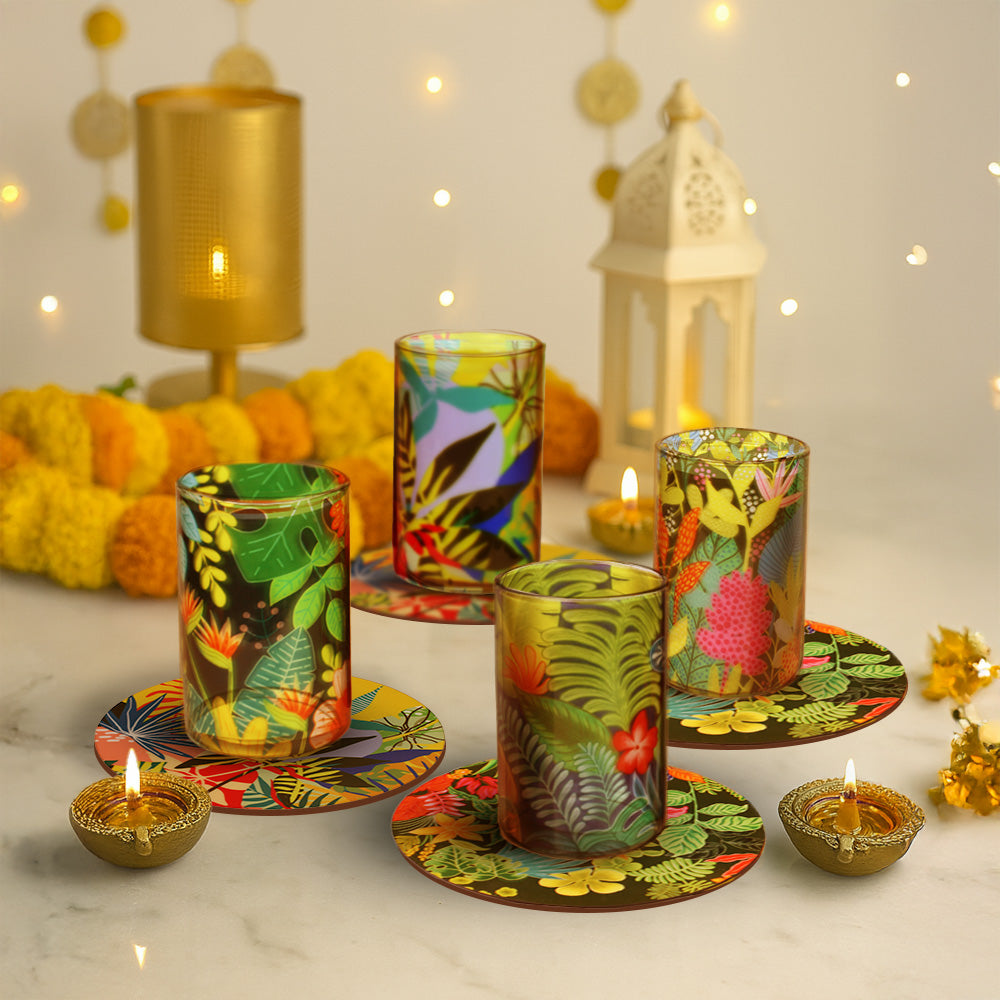 Glass Tumblers X Glass Coasters