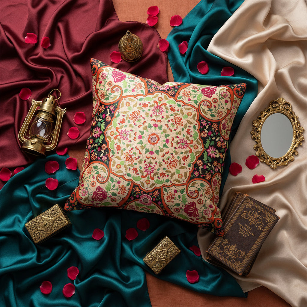Mughal bloom Cushion Cover
