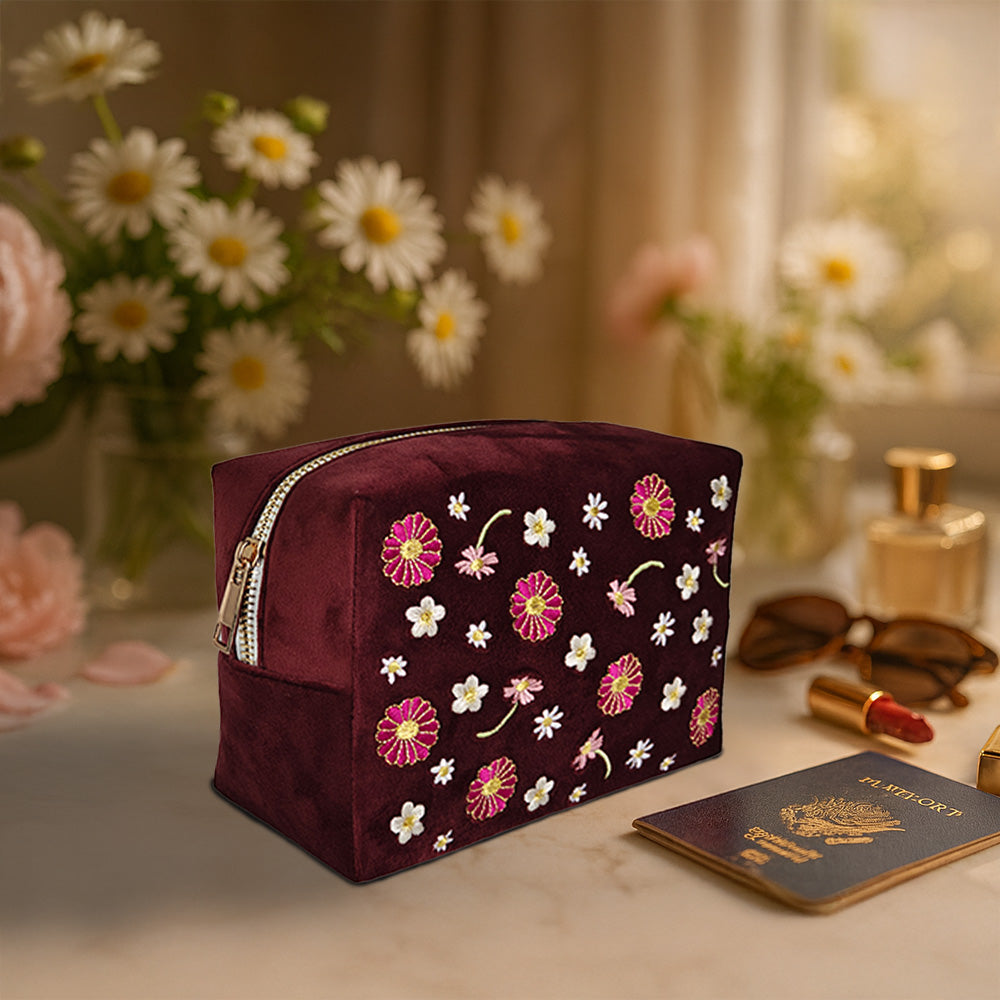 Travel Pouch - Wine Night Florals