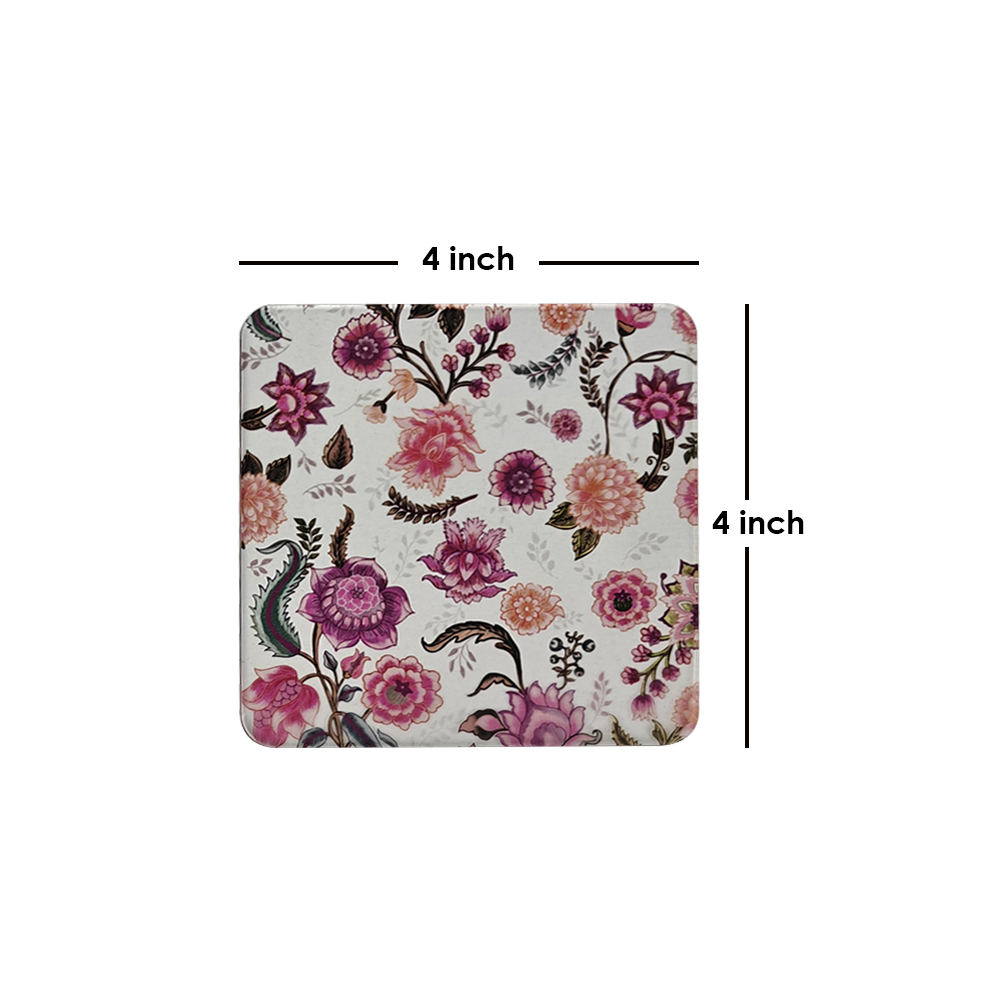 Acrylic transparent Coasters (Set of 2) - Garden Jewel Peacock