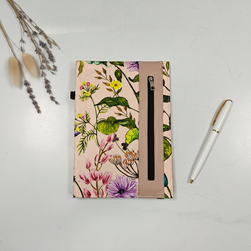Peach Floral Diary Cover