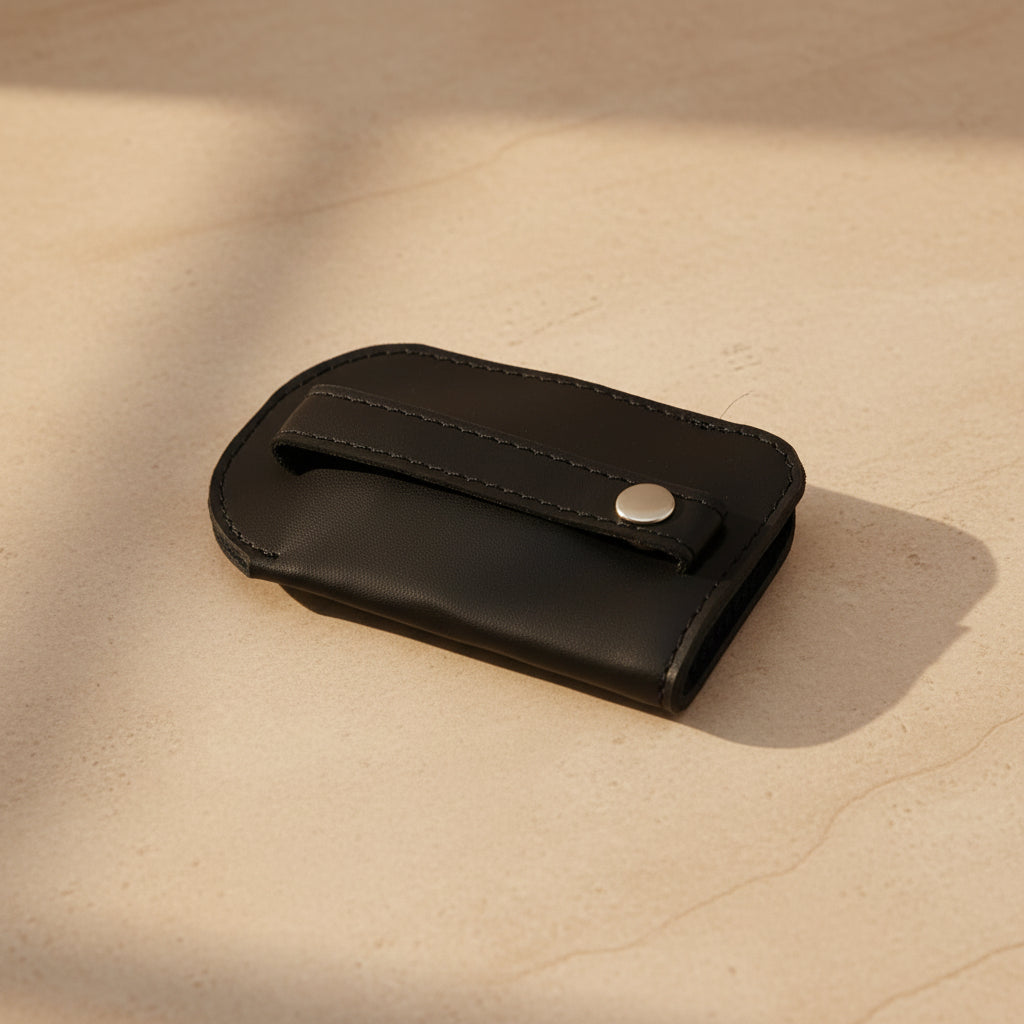 Solid Black keyring