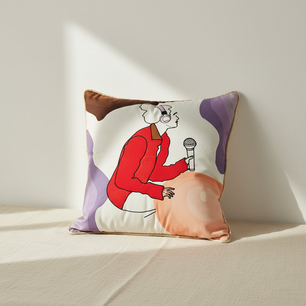 Singing Lady Cushion Cover