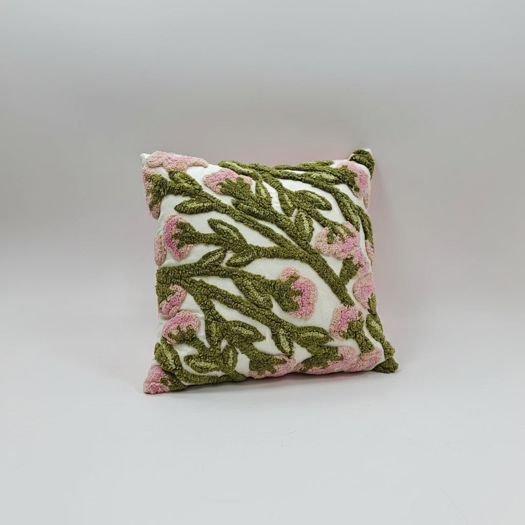 Tufted Leaf Cushion Cover