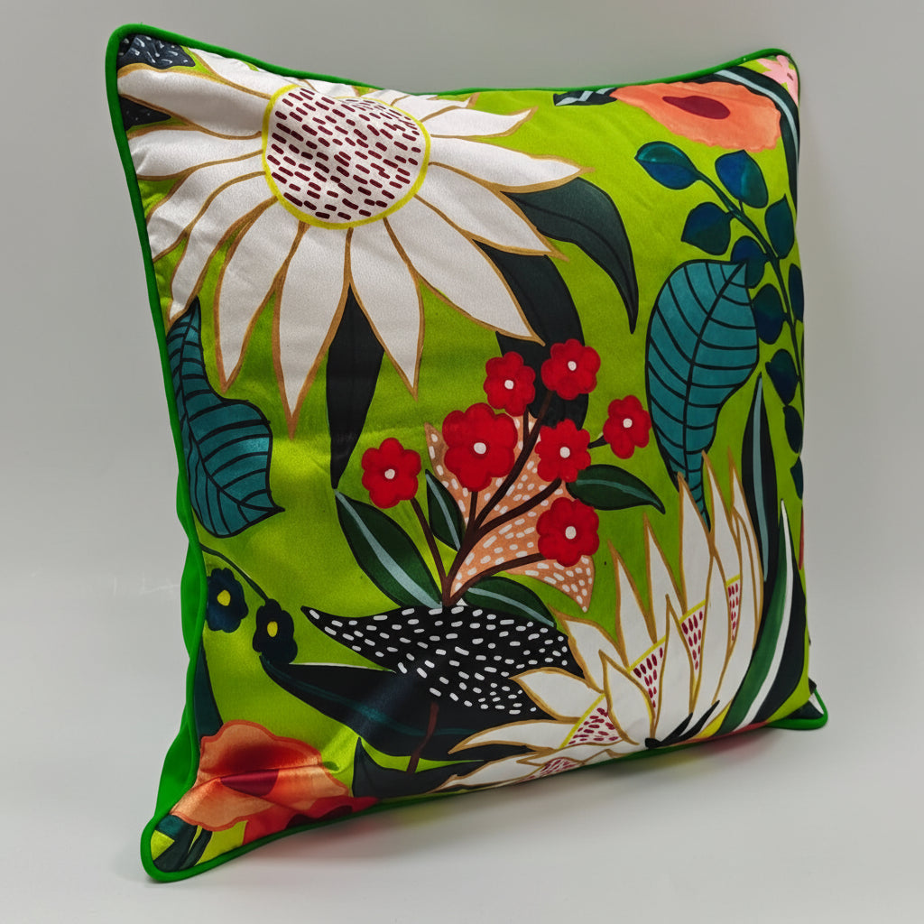 Triopical Green Cushion Cover