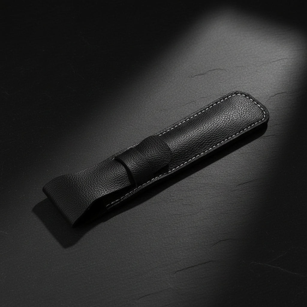 Black PU Pen Holder