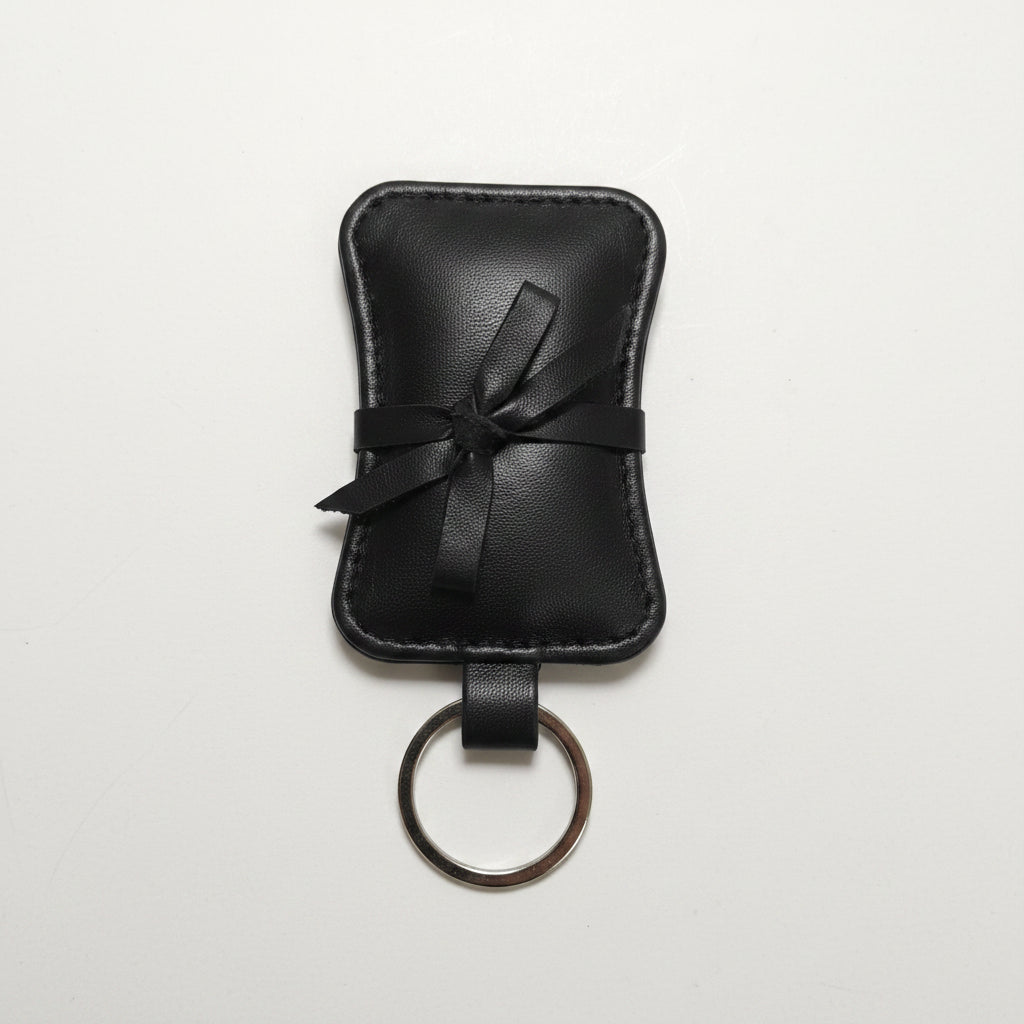 Solid Black Bow keyring