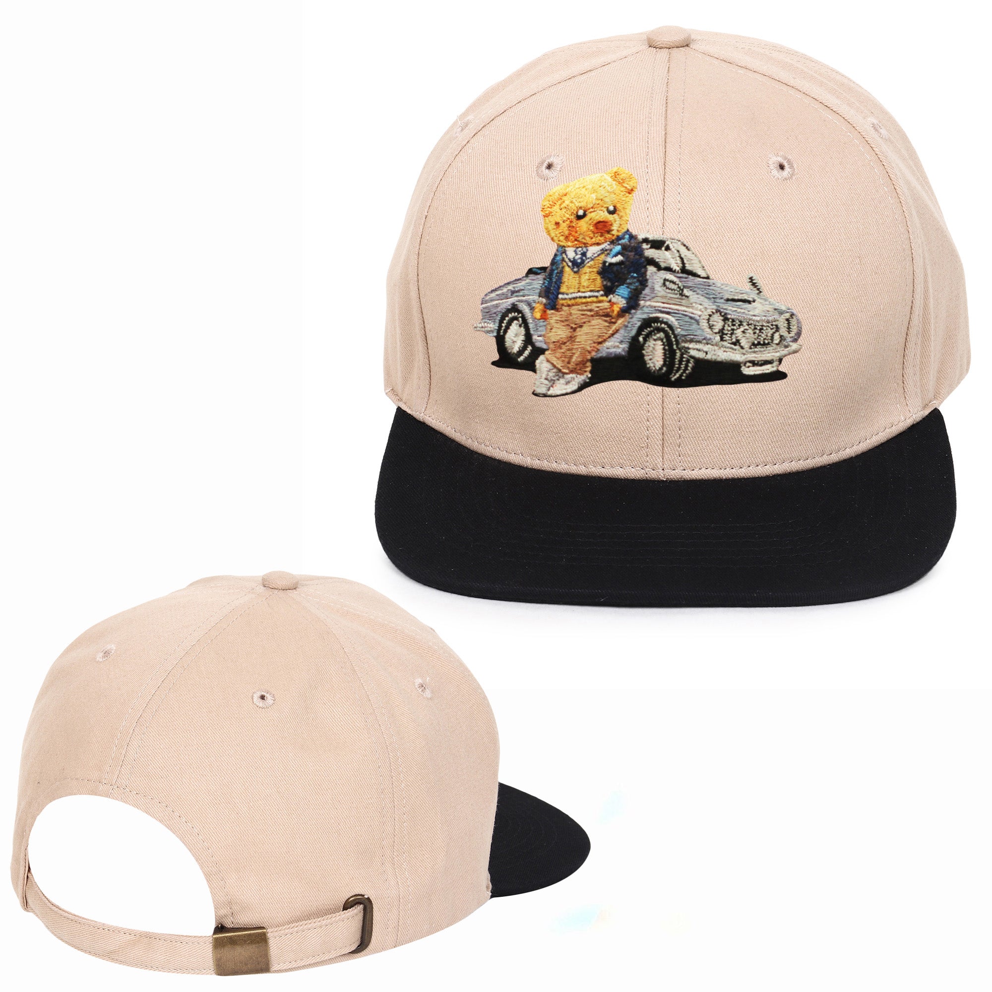 Car Bear Embroidered Hip Hop Caps